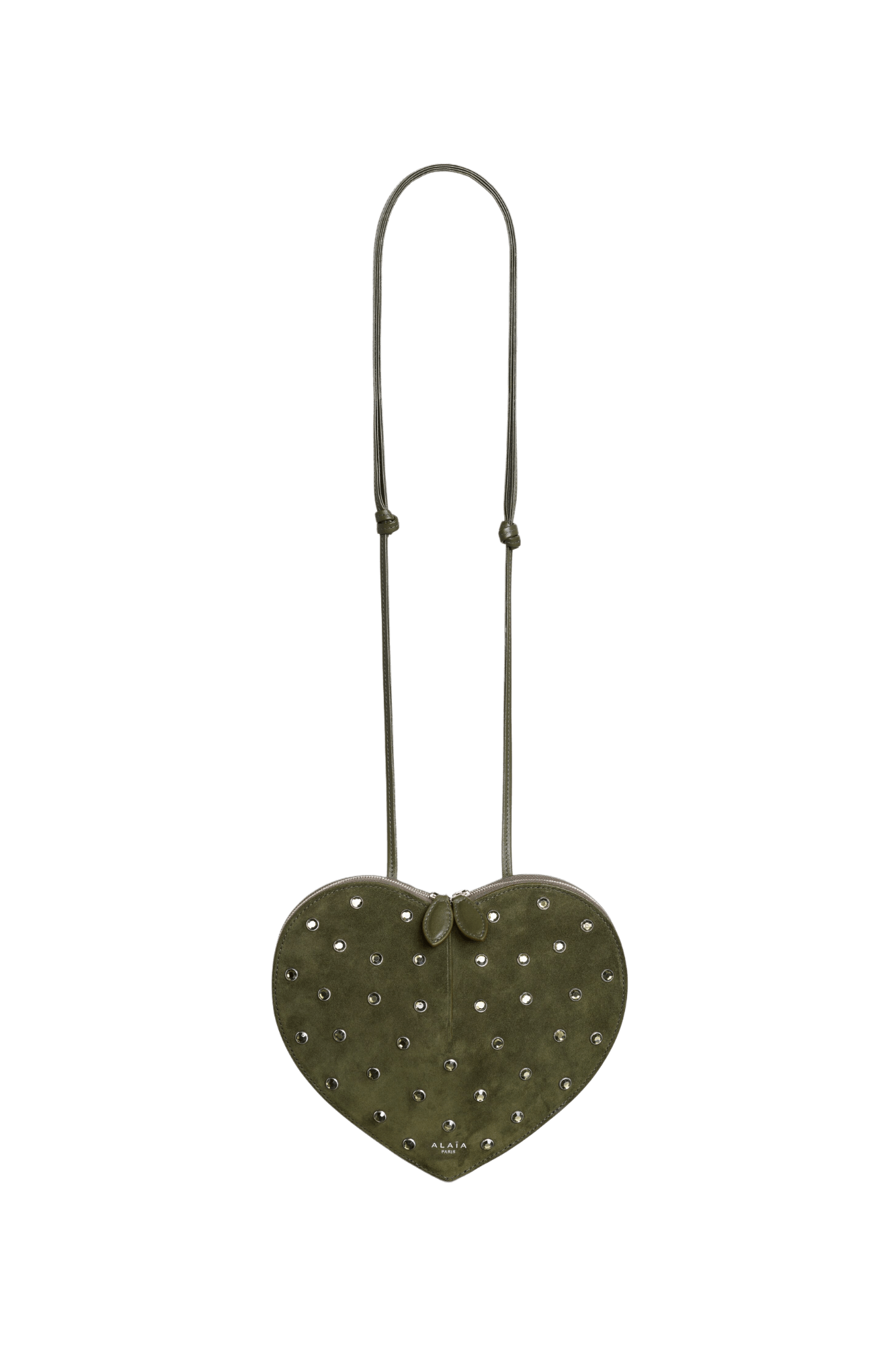 Alaia Le Coeur Bag in Strass Suede Goatskin