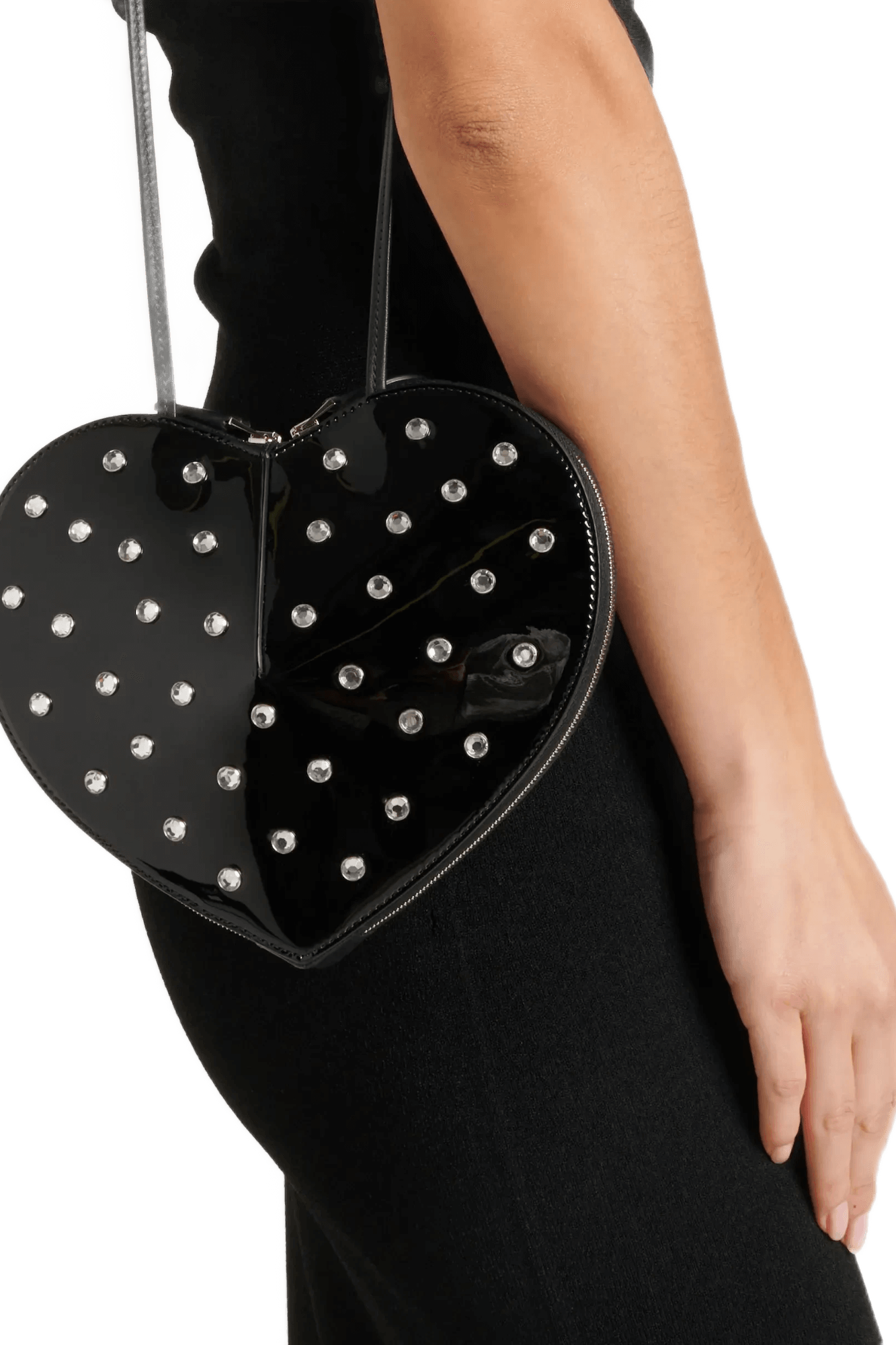 Alaia Le Coeur Studded Leather Crossbody Bag