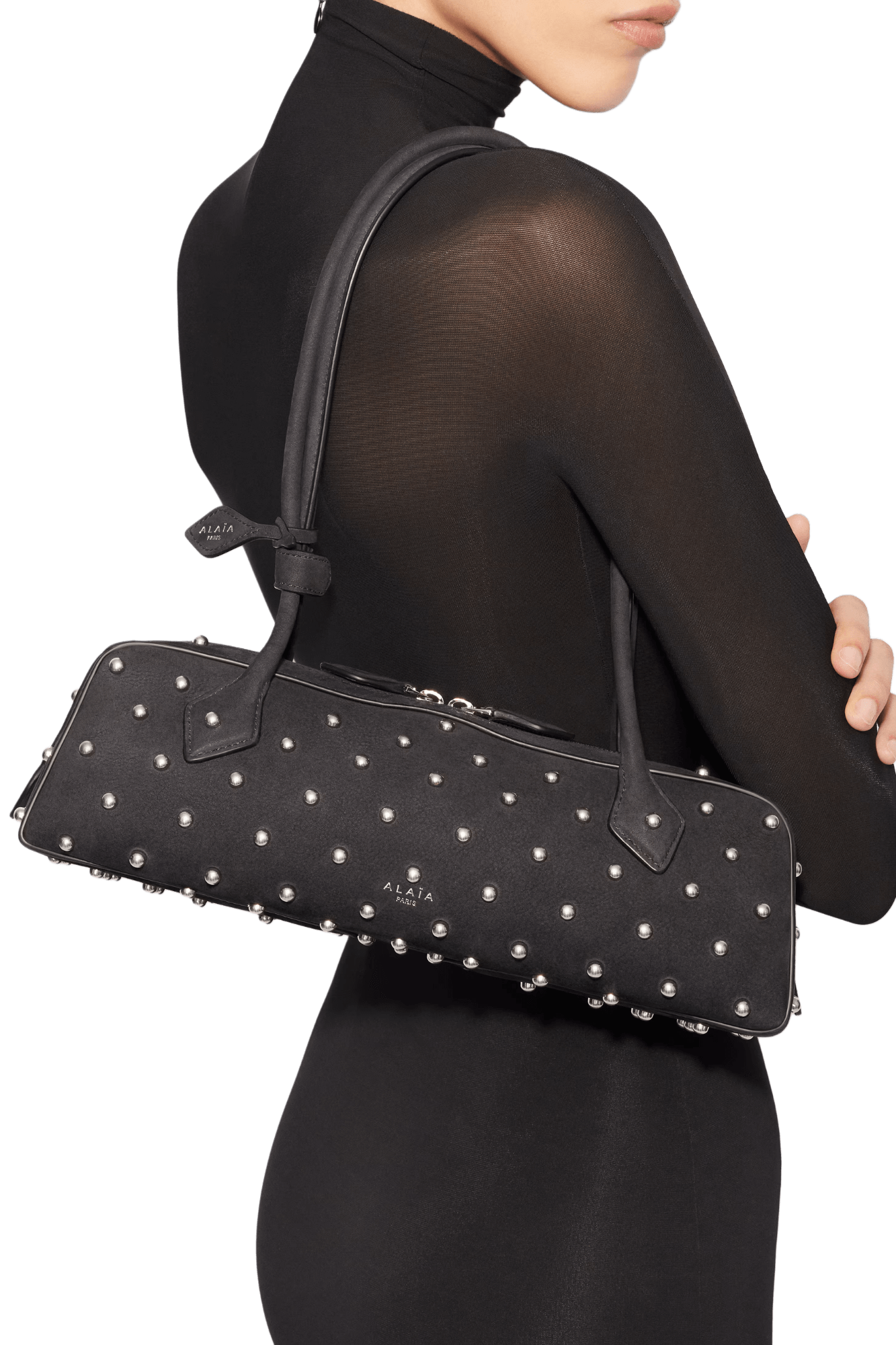 Alaia Le Teckel Medium Bag In Nubuk