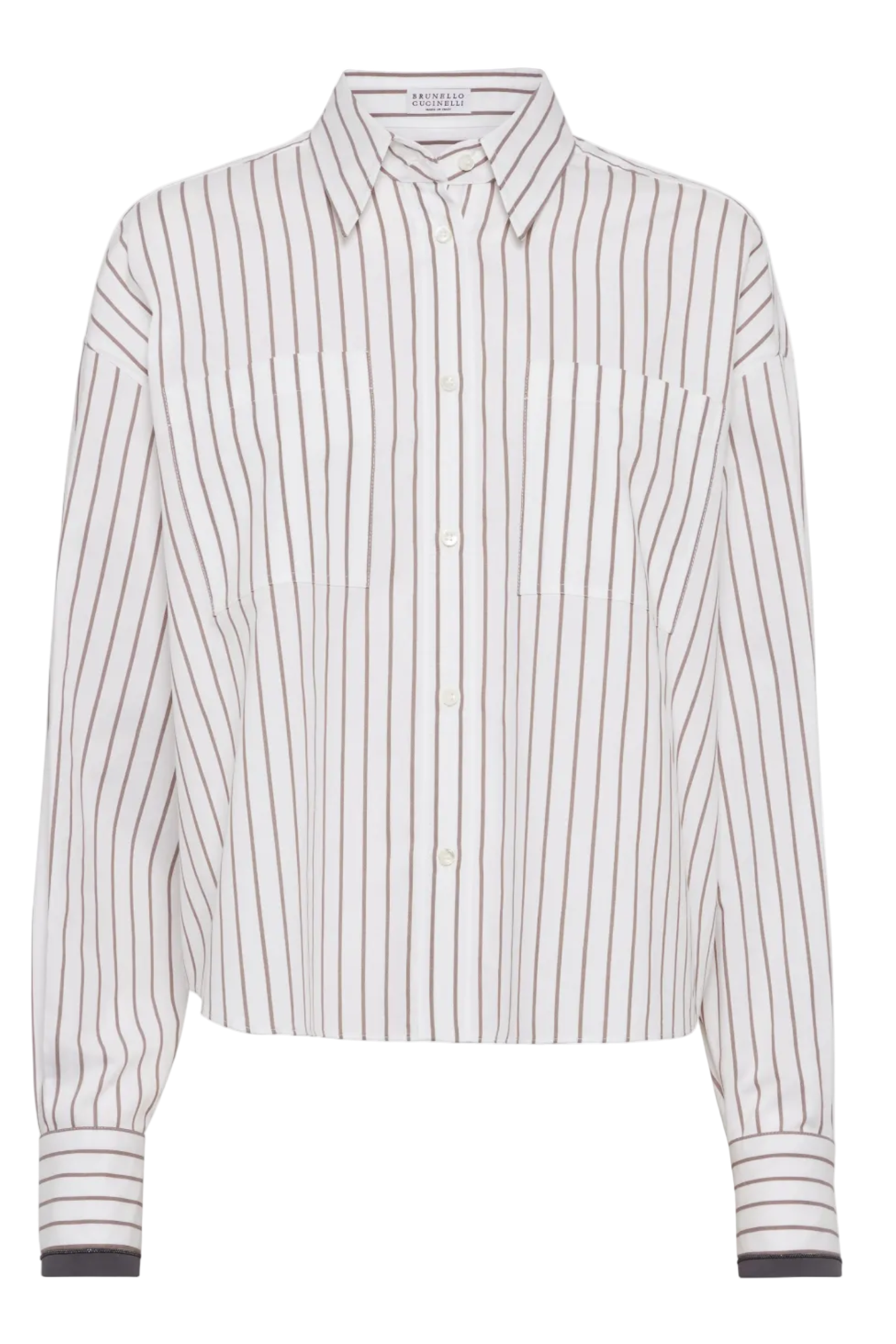 Brunello Cucinelli Women's Monili-trim Shirt