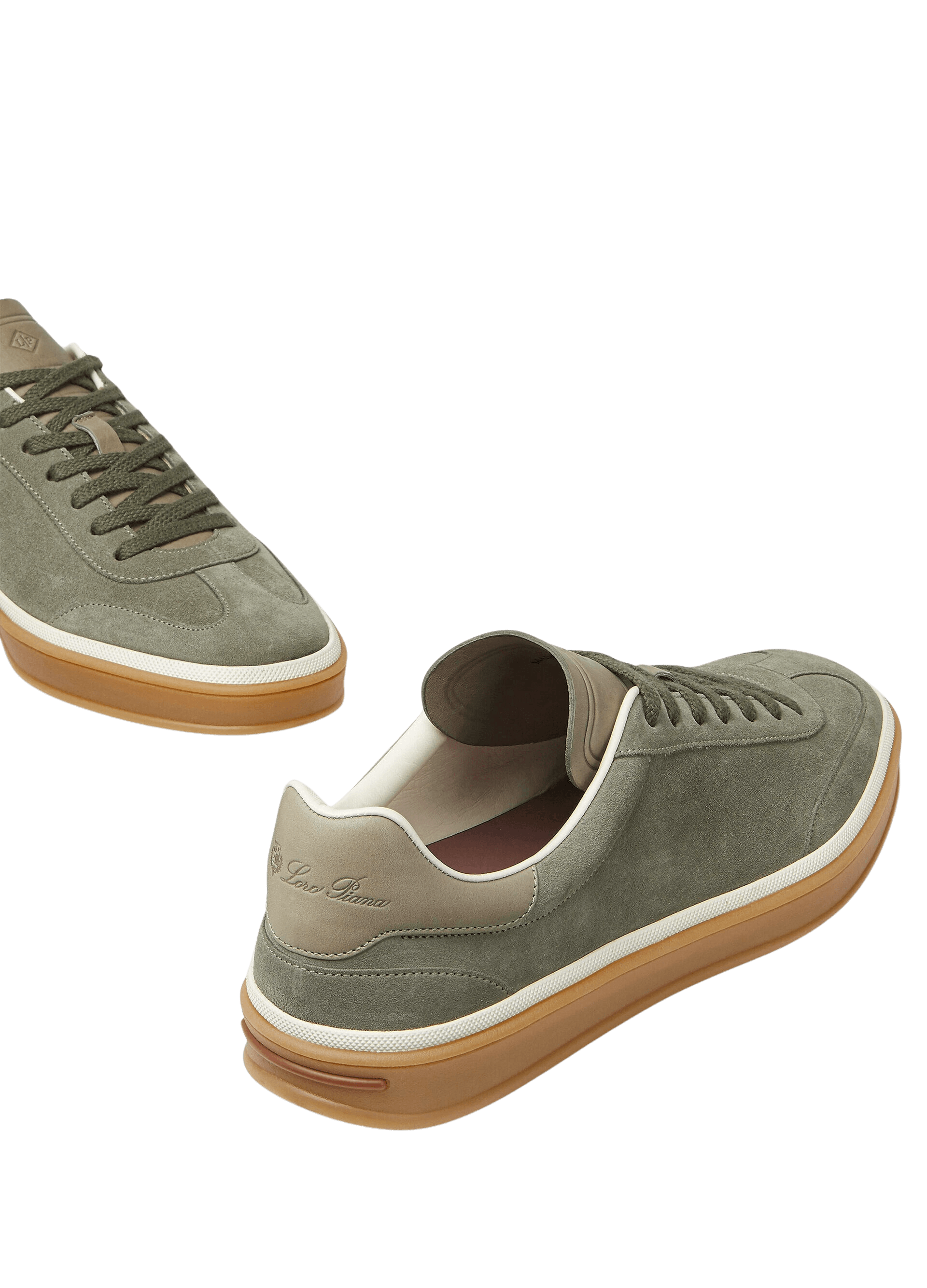 Baskets Tennis Walk Loro Piana pour hommes (fente de veau en daim)