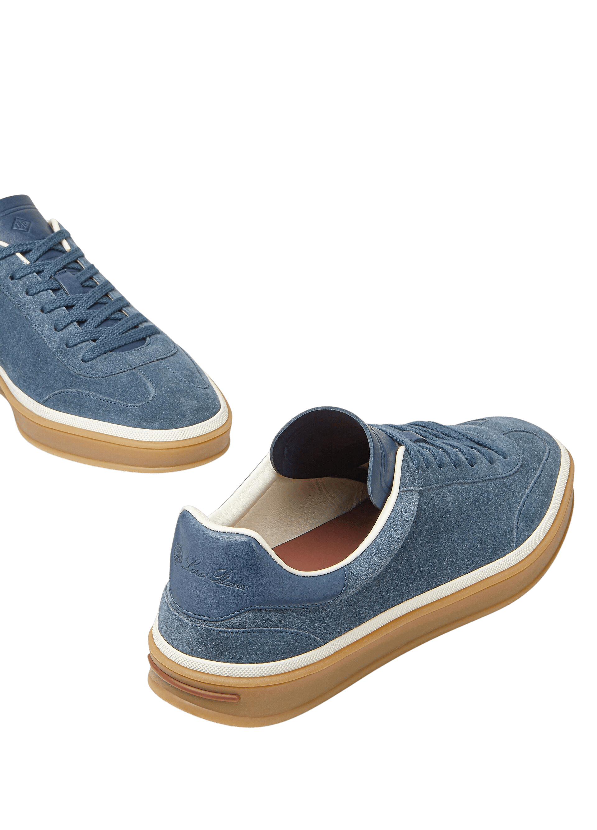 Baskets Tennis Walk Loro Piana pour hommes (fente de veau en daim)