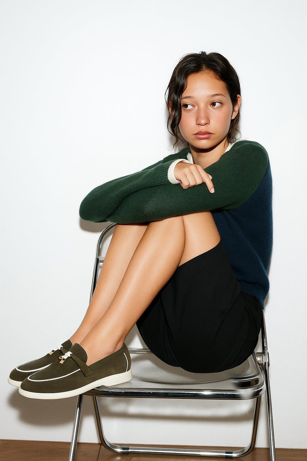 Mocasines Mujer Summer Charms Walk Loro Piana (Ante, Ante Piel de Cabra)