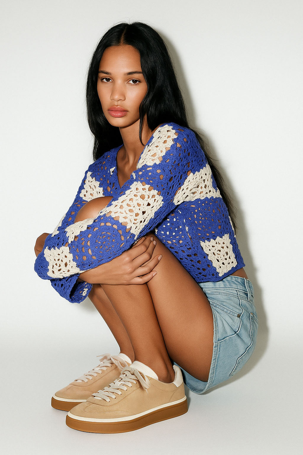 Zapatillas de tenis para mujer Loro Piana (gamuza dividida en pantorrilla)