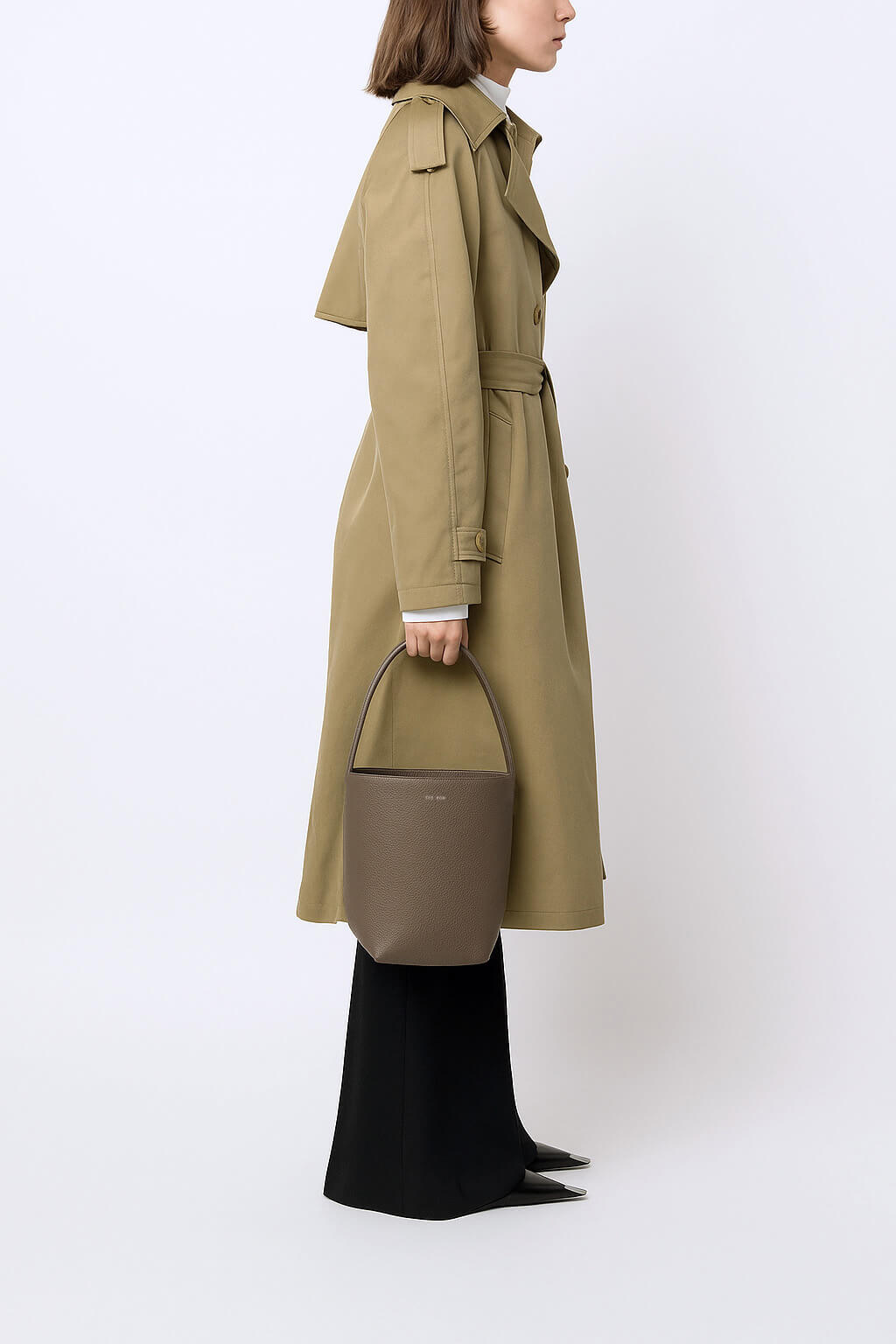 The Row Small N/S Park Tote Bag in Leather