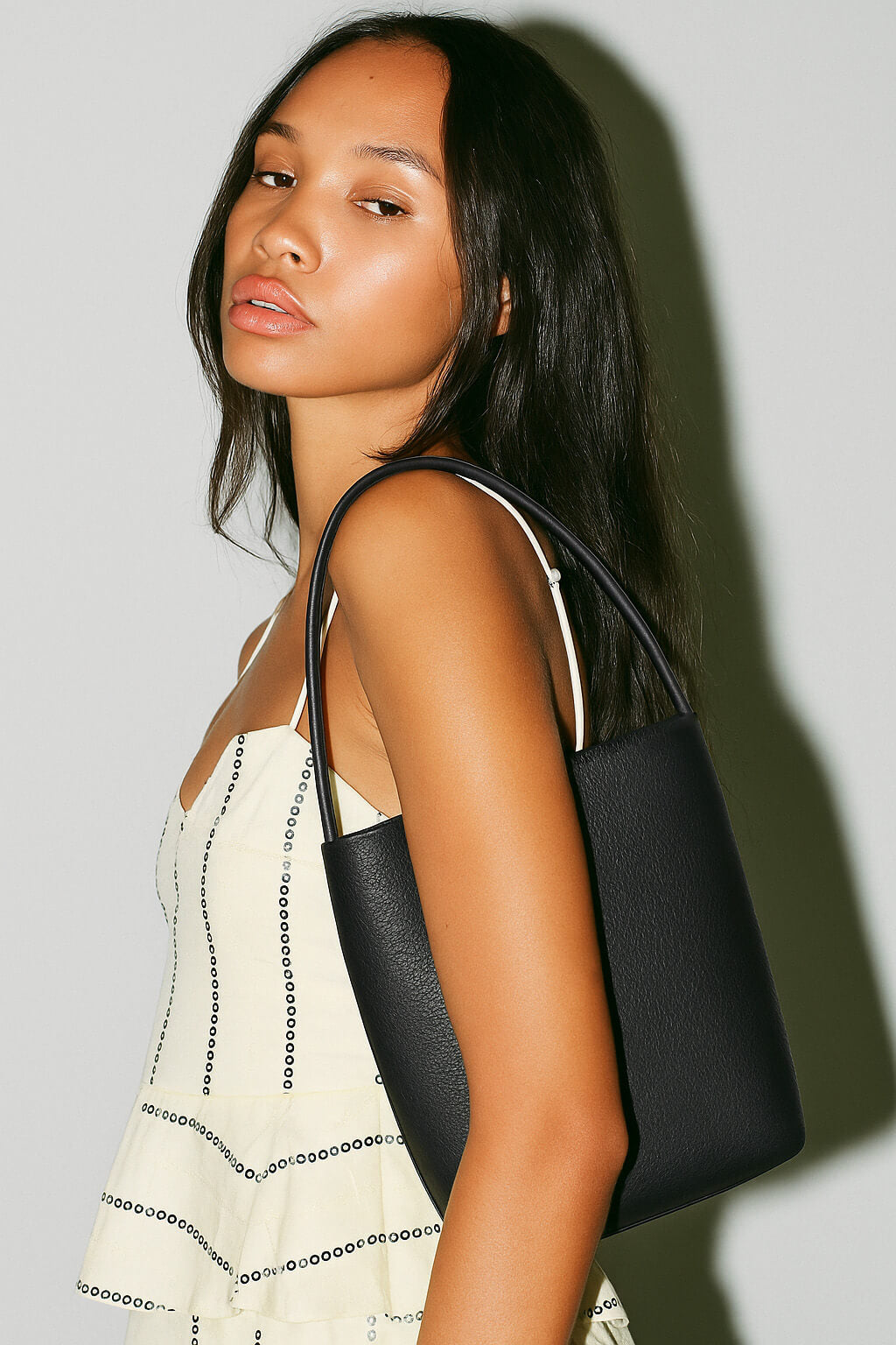 The Row Small N/S Park Tote Bag in Leather