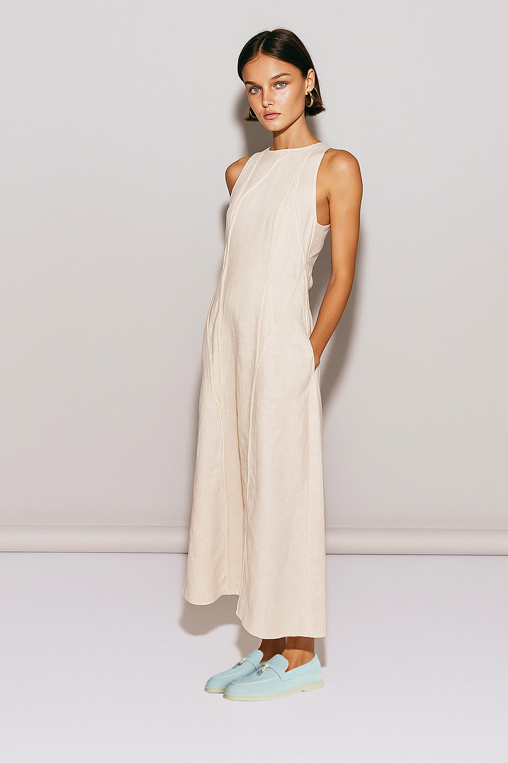 Mocasines Mujer Summer Charms Walk Loro Piana (Ante, Ante Piel de Cabra)