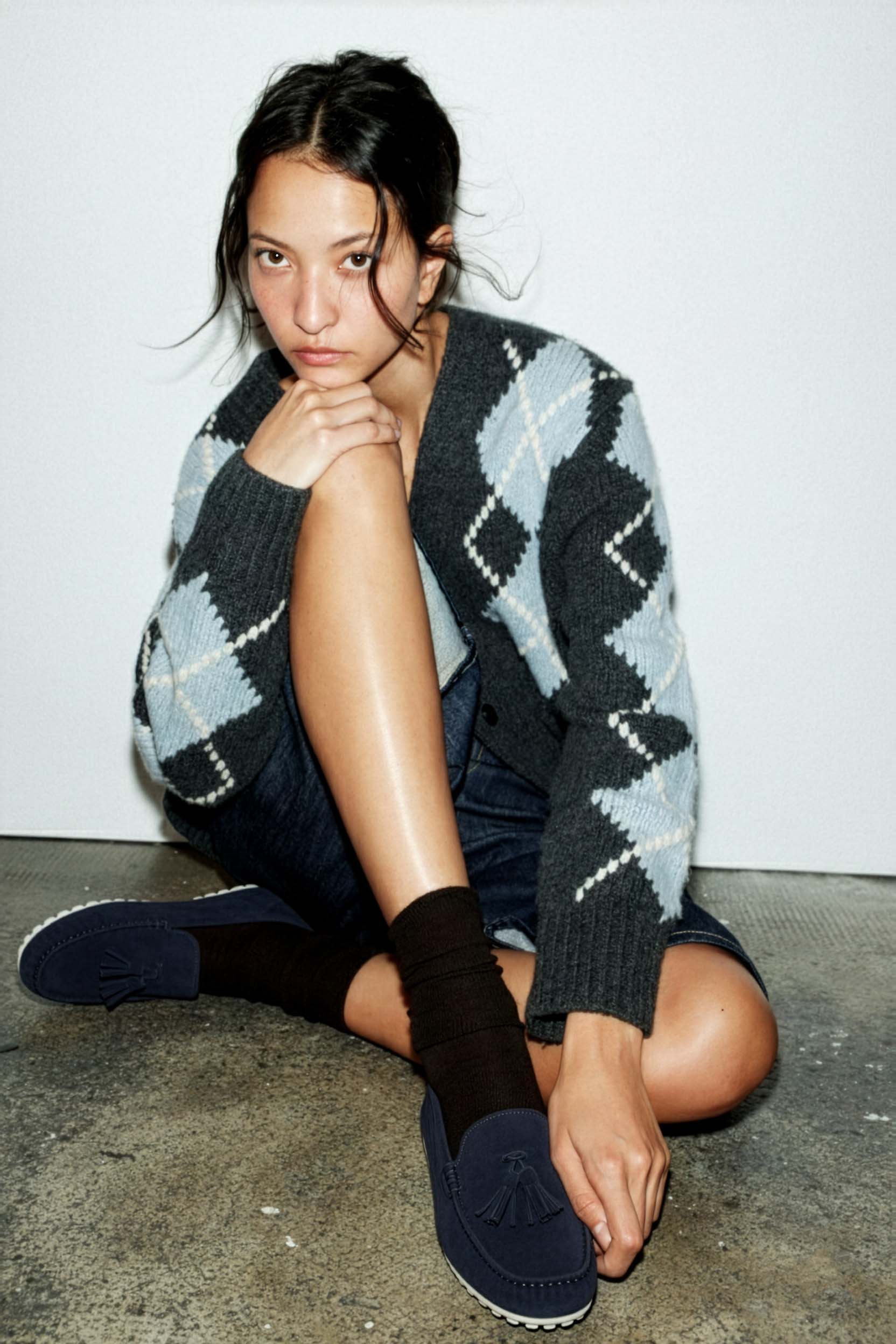 Loro Piana Mocasines con suela de puntos para mujer