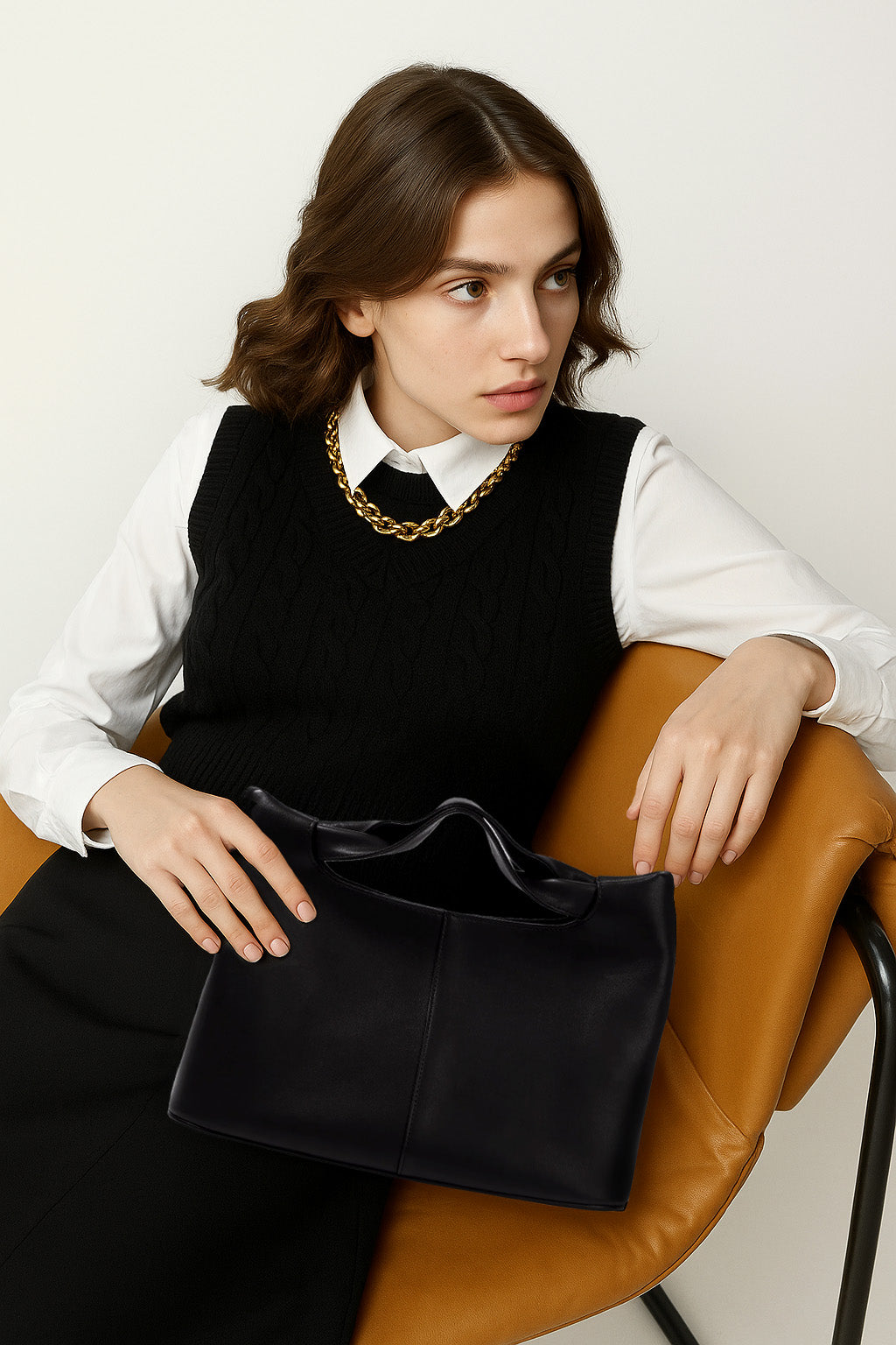 The Row Sac à bandoulière en cuir Camden