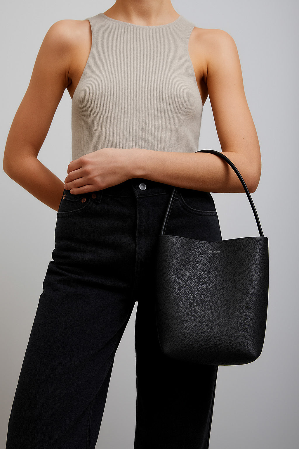 The Row Small N/S Park Tote Bag in Leather