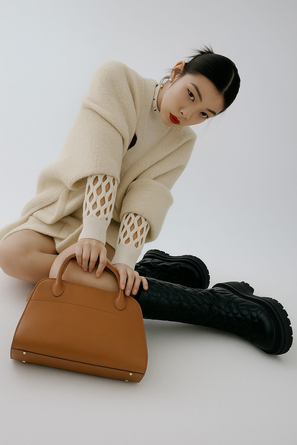 The Row Soft Margaux 10 Bag in Leather