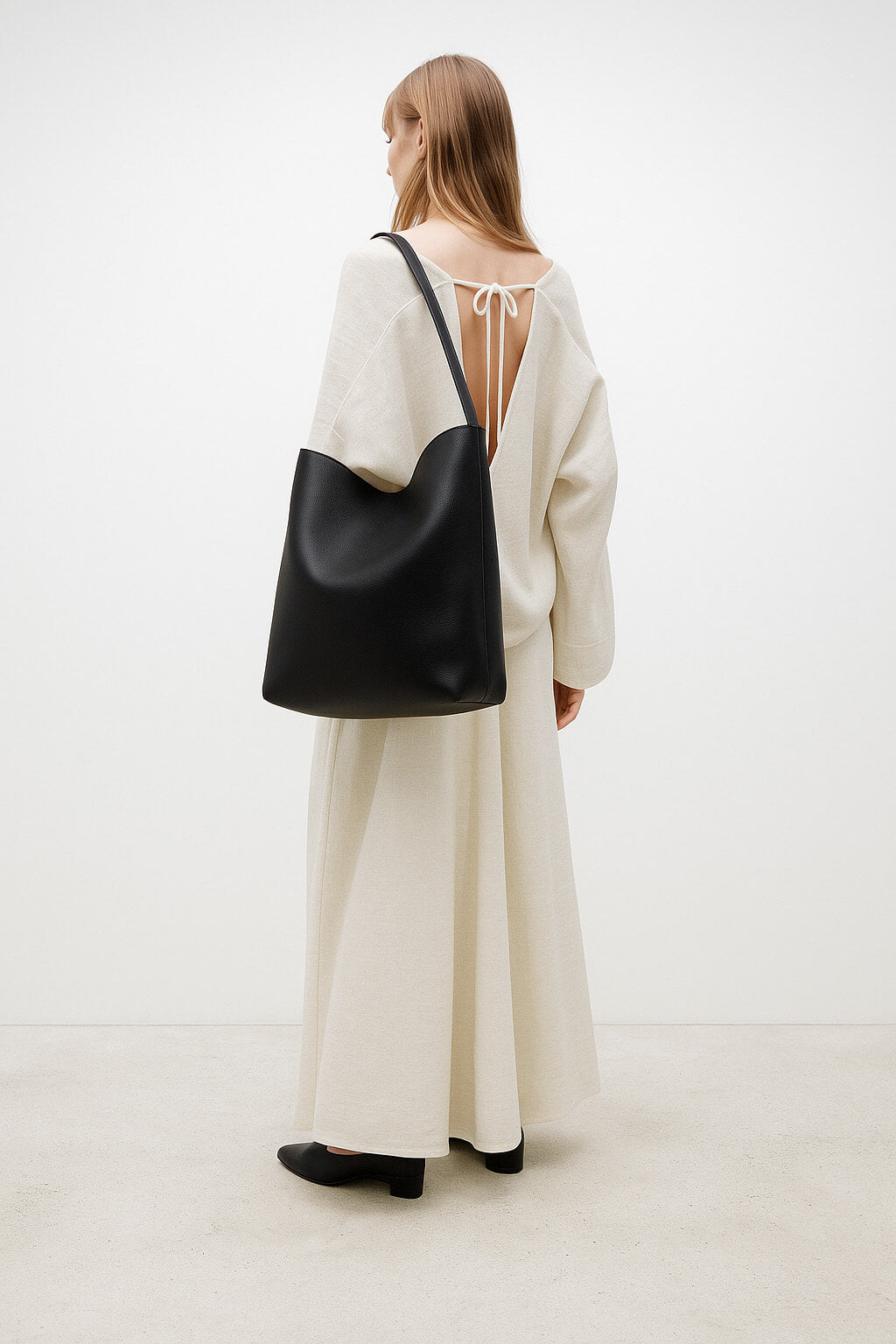 The Row Large N/S Park Tote Bag in Leather