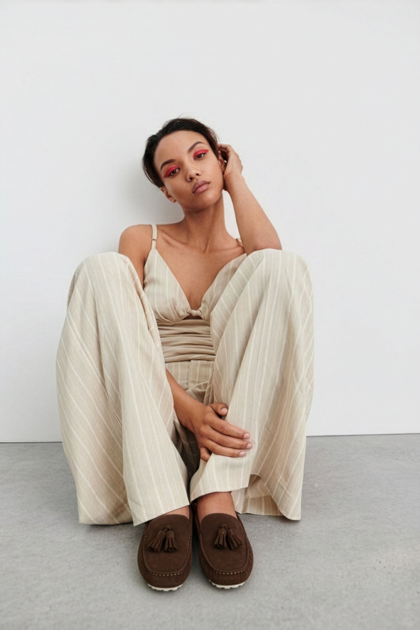 Loro Piana Mocasines con suela de puntos para mujer