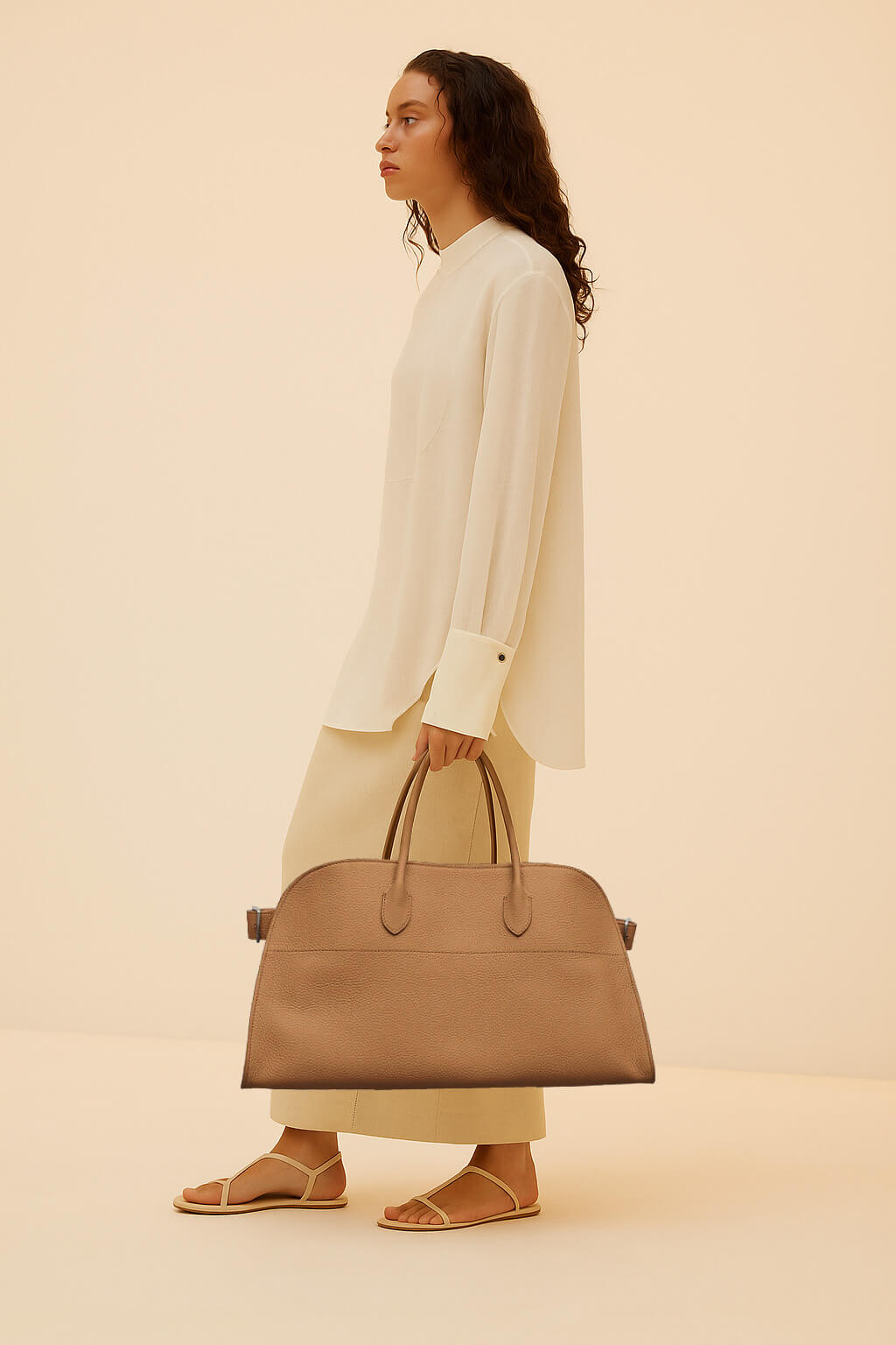 The Row EW Margaux Bag in Leather