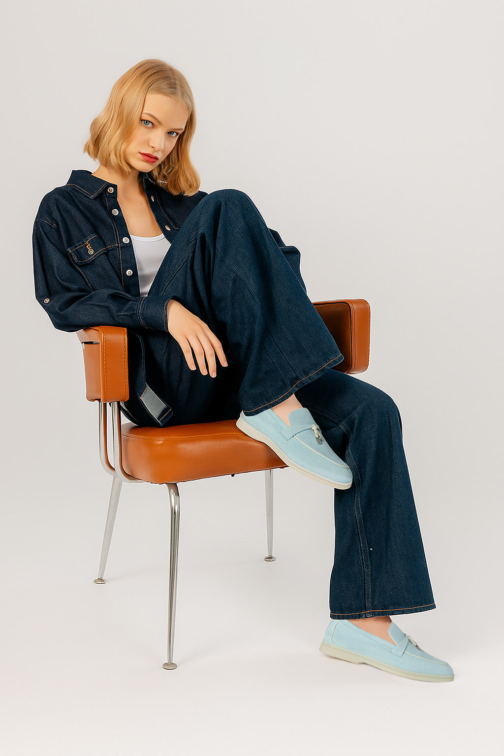 Mocasines Mujer Summer Charms Walk Loro Piana (Ante, Ante Piel de Cabra)