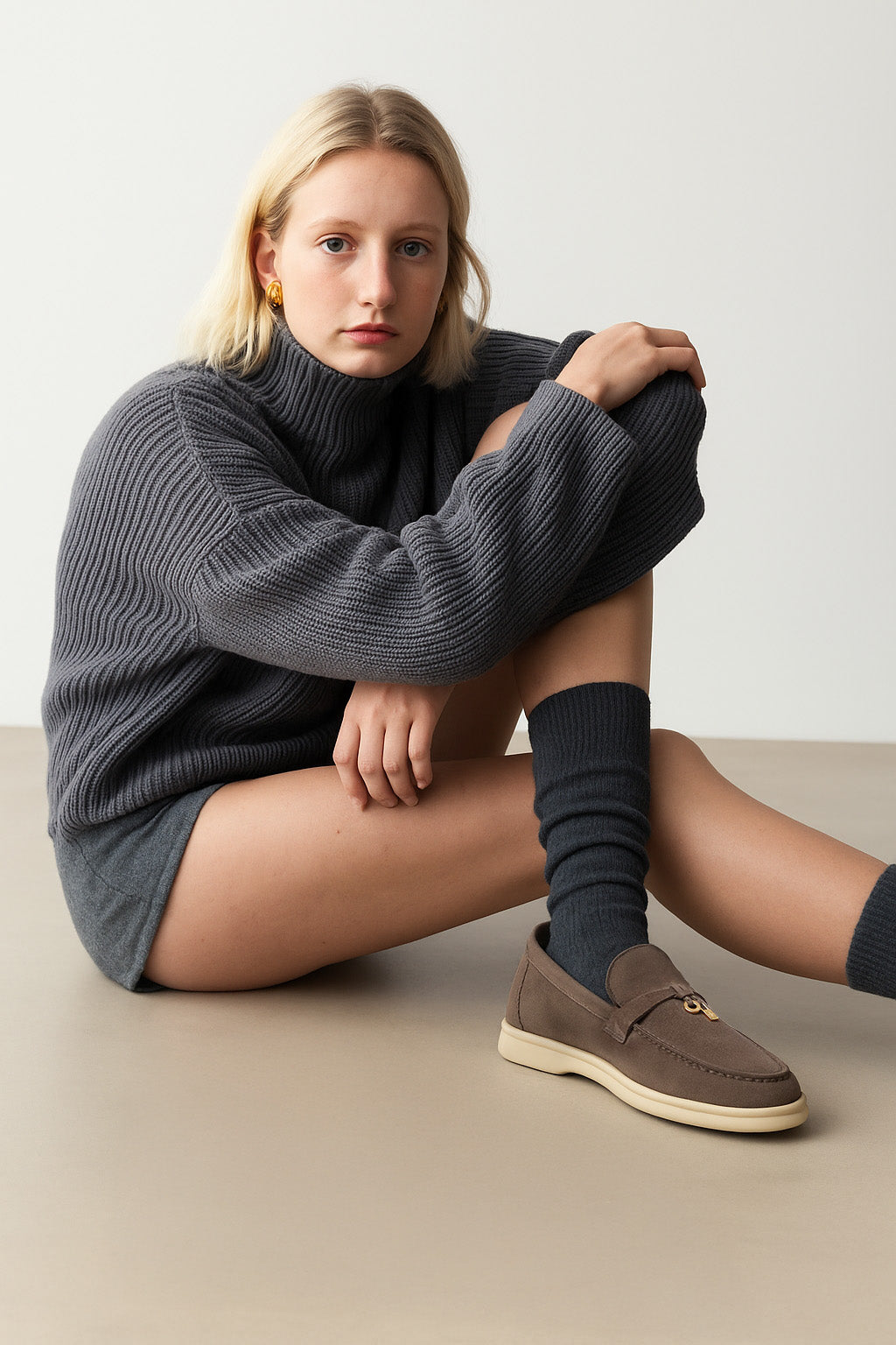 Loro Piana Mocassins Summer Charms Walk pour femmes (daim)