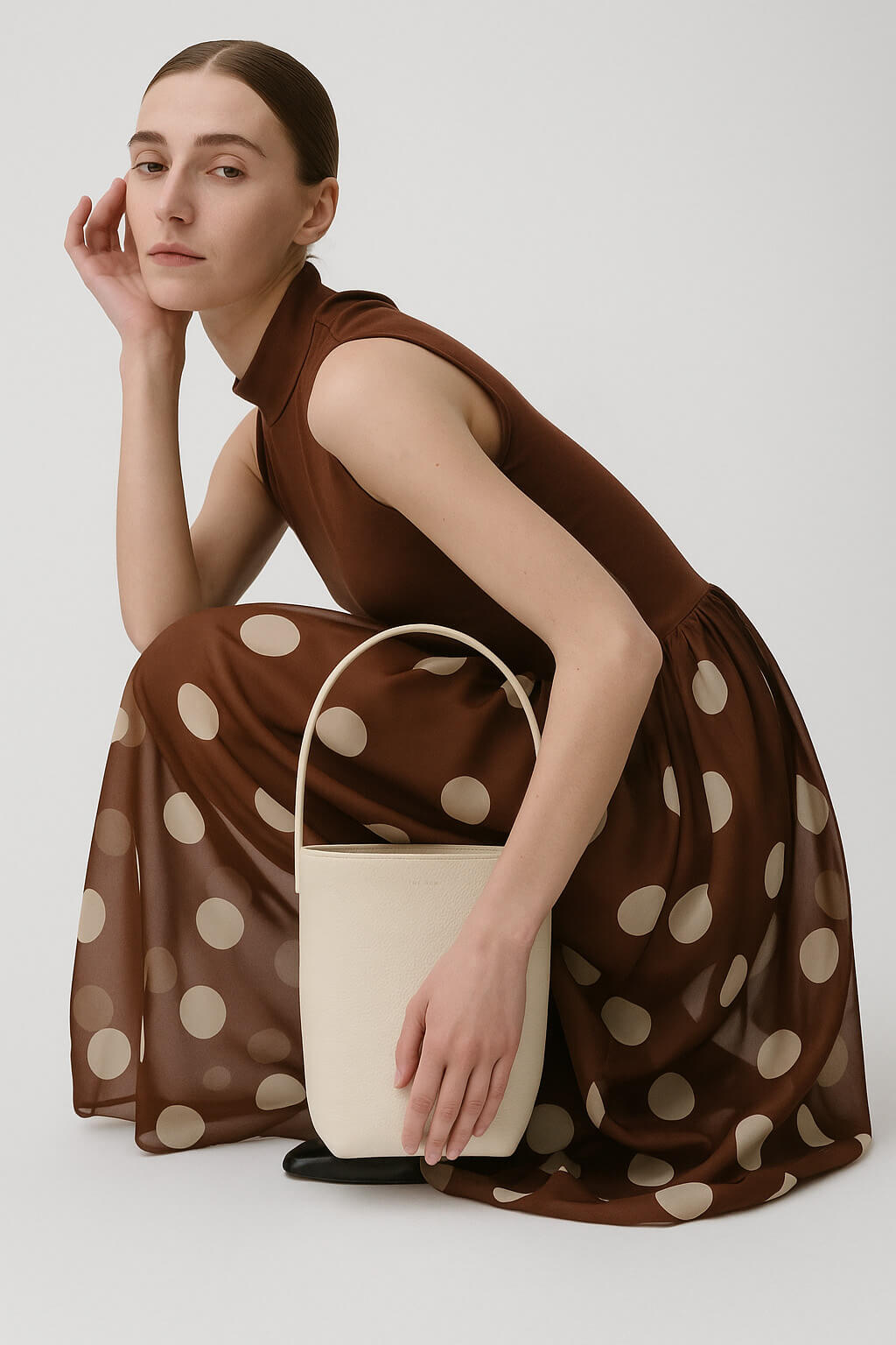 The Row Small N/S Park Tote Bag in Leather