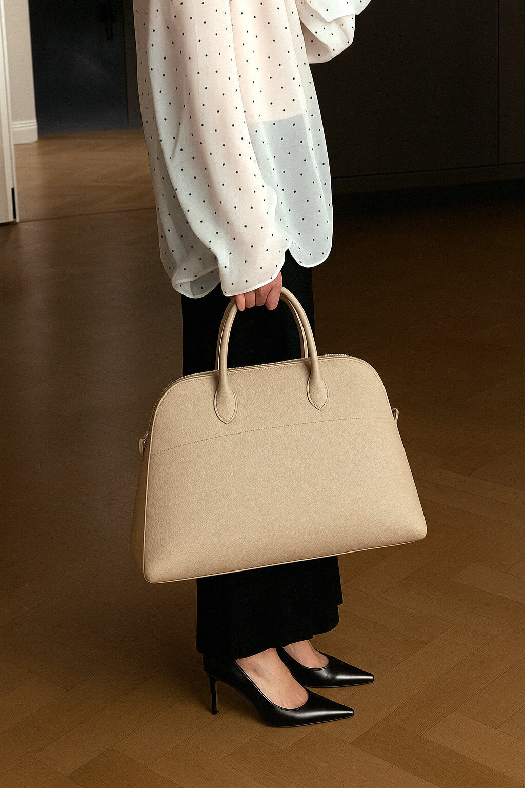 The Row Soft Margaux 15 Bag in Leather