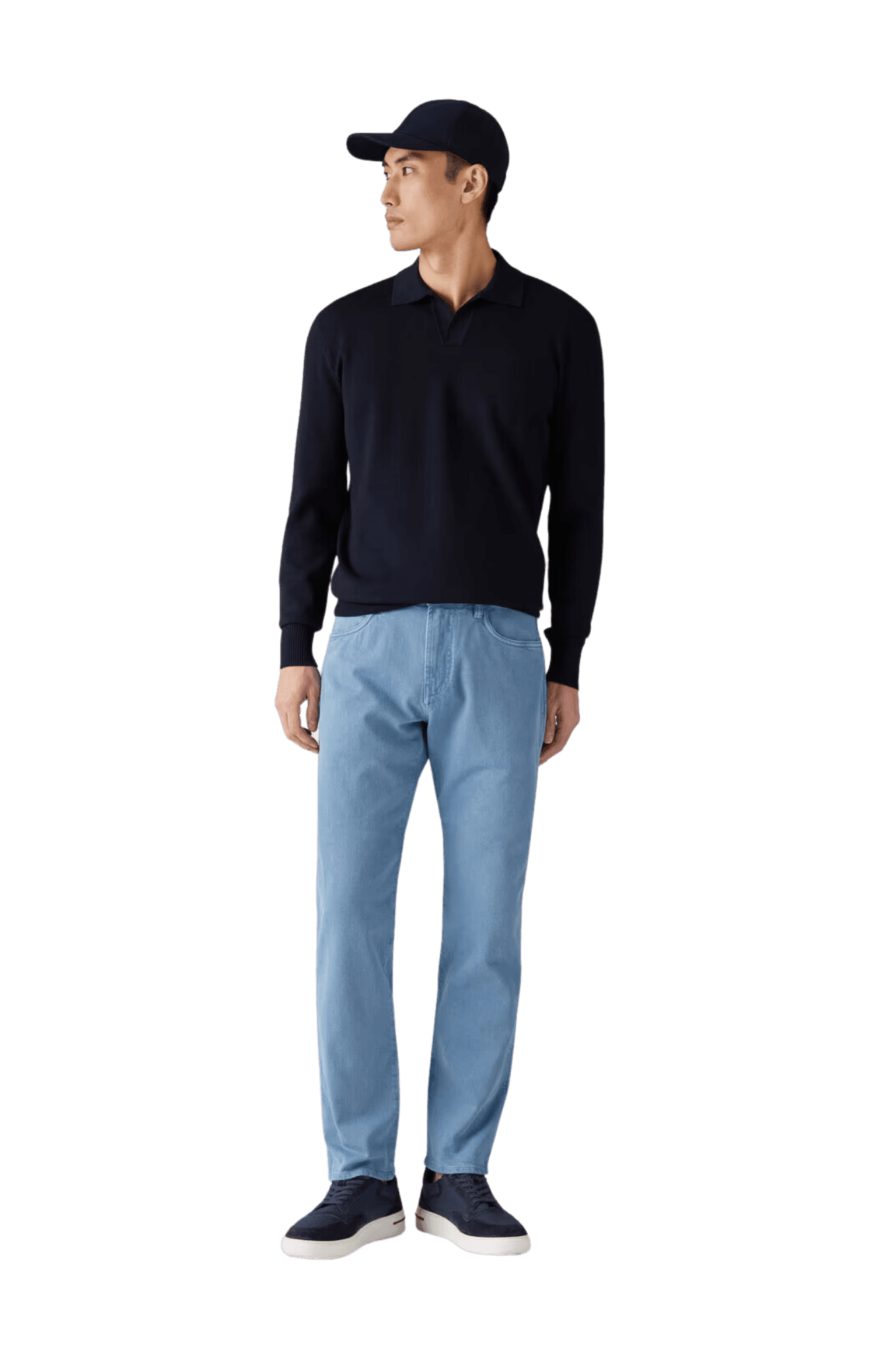 เสื้อโปโลผู้ชายไม่มีกระดุม Loro Piana