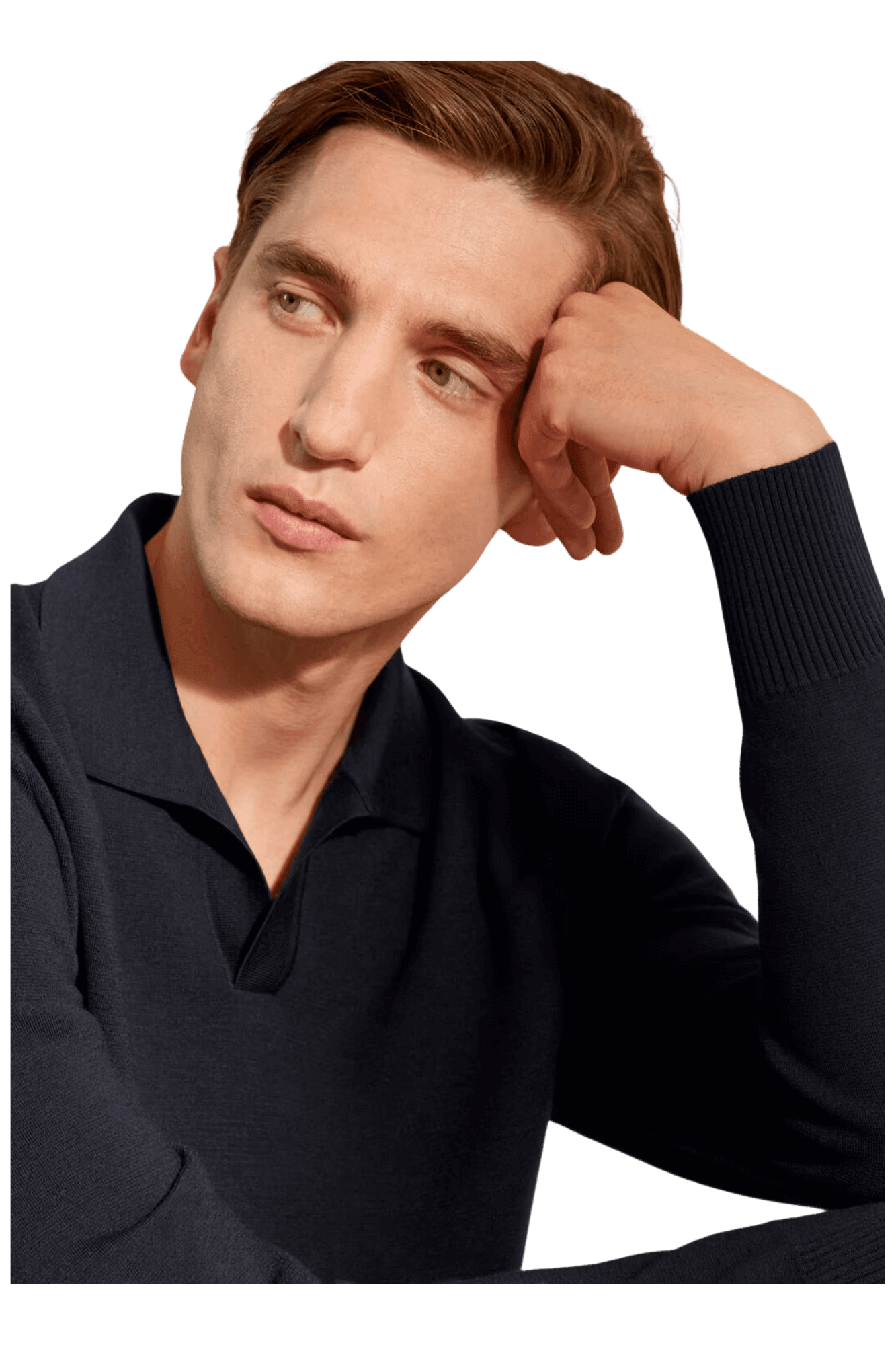 เสื้อโปโลผู้ชายไม่มีกระดุม Loro Piana