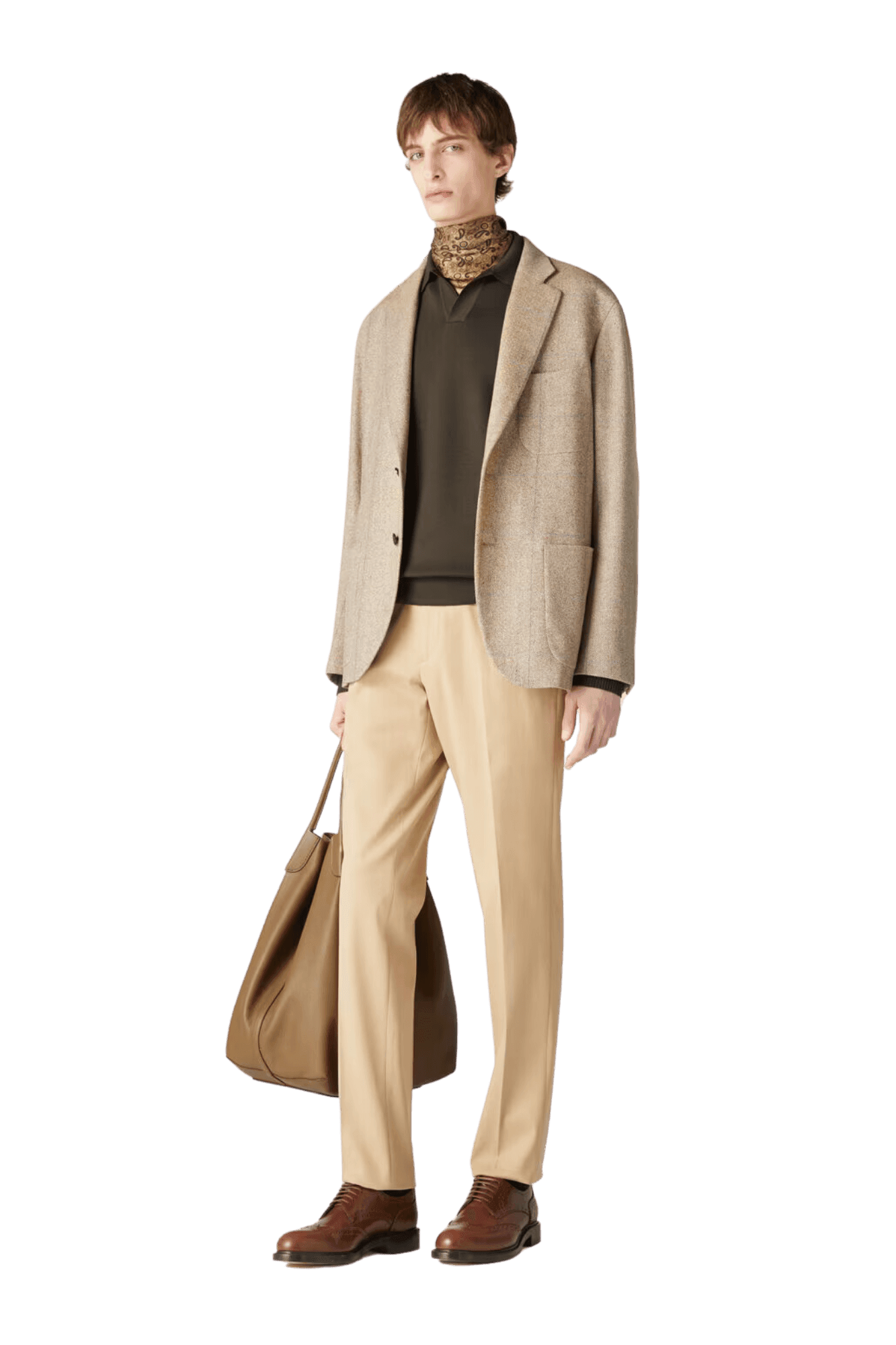 เสื้อโปโลผู้ชายไม่มีกระดุม Loro Piana