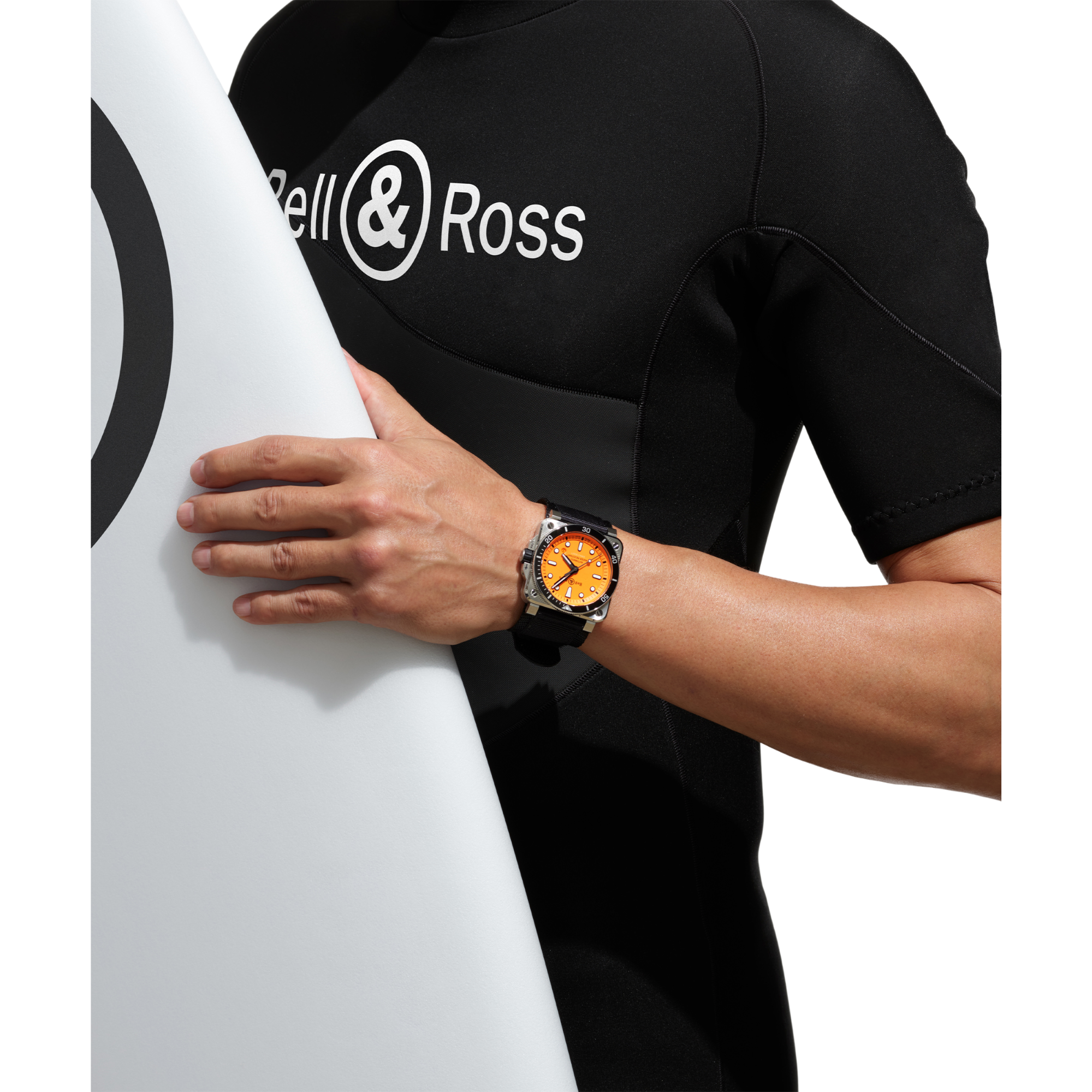 钟 & Ross BR 03-92 潜水员橙色