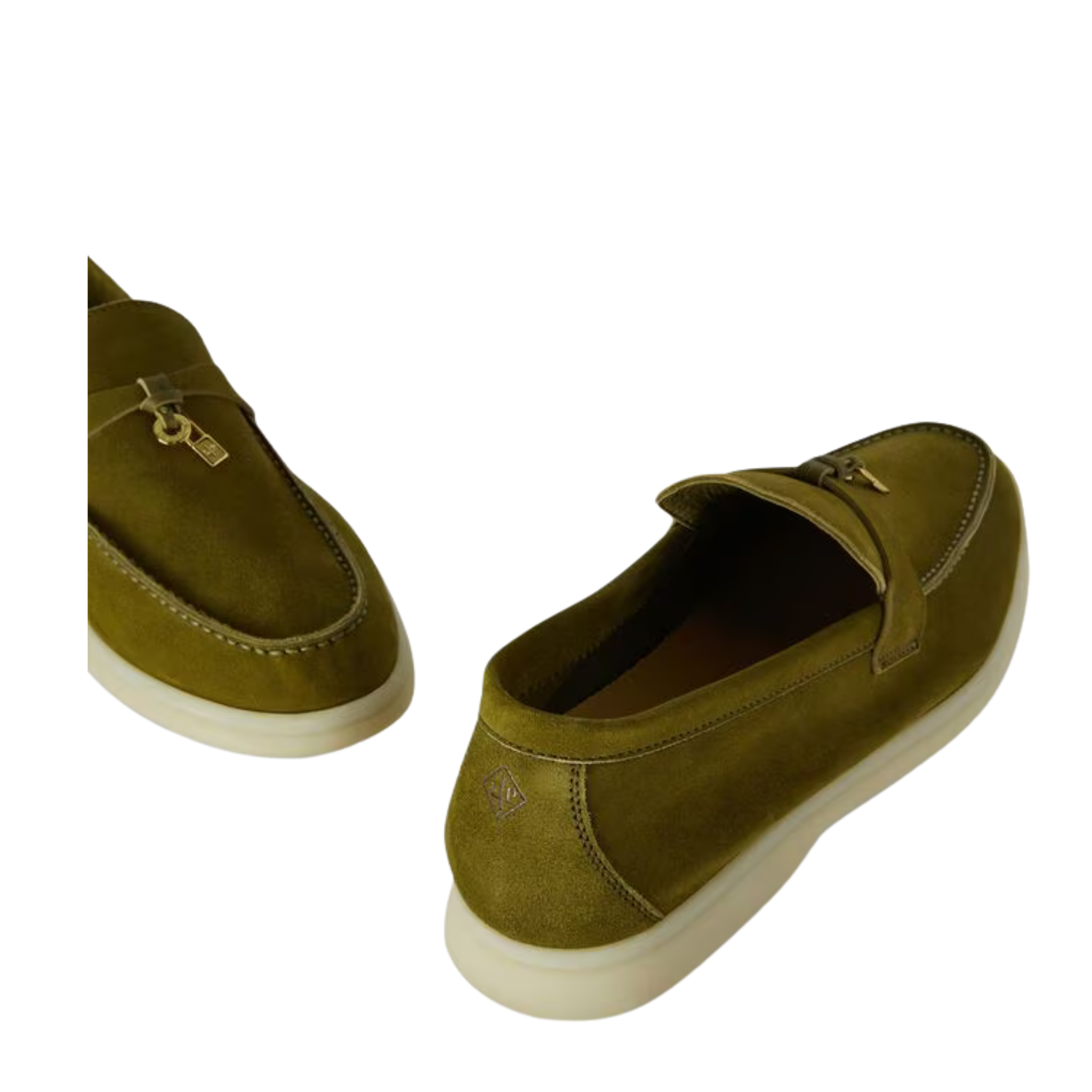 รองเท้าโลฟเฟอร์เดินเสน่ห์ฤดูร้อนของผู้หญิง Loro Piana (หนังกลับ)