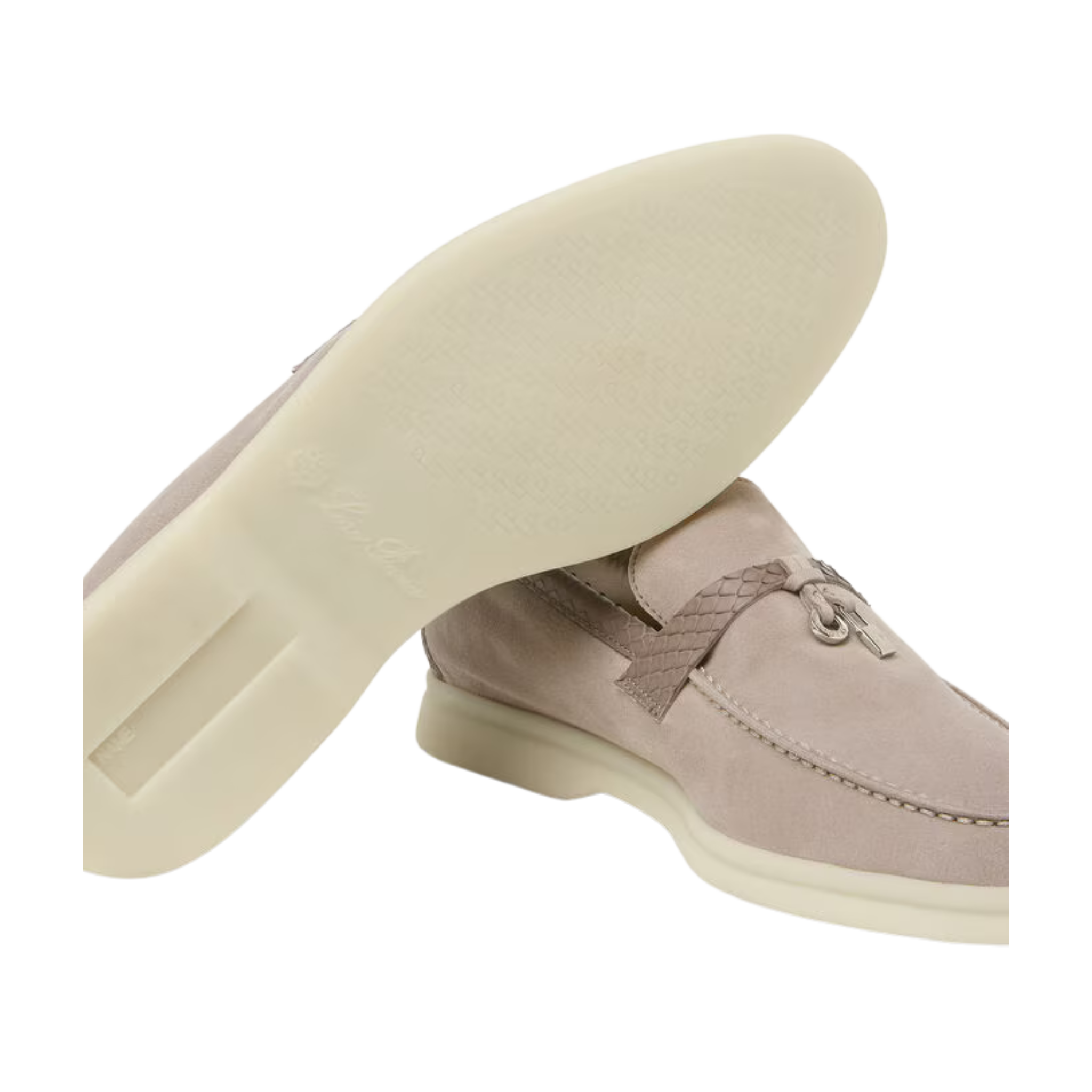 รองเท้าโลฟเฟอร์เดินเสน่ห์ฤดูร้อนของผู้หญิง Loro Piana (หนังกลับ)