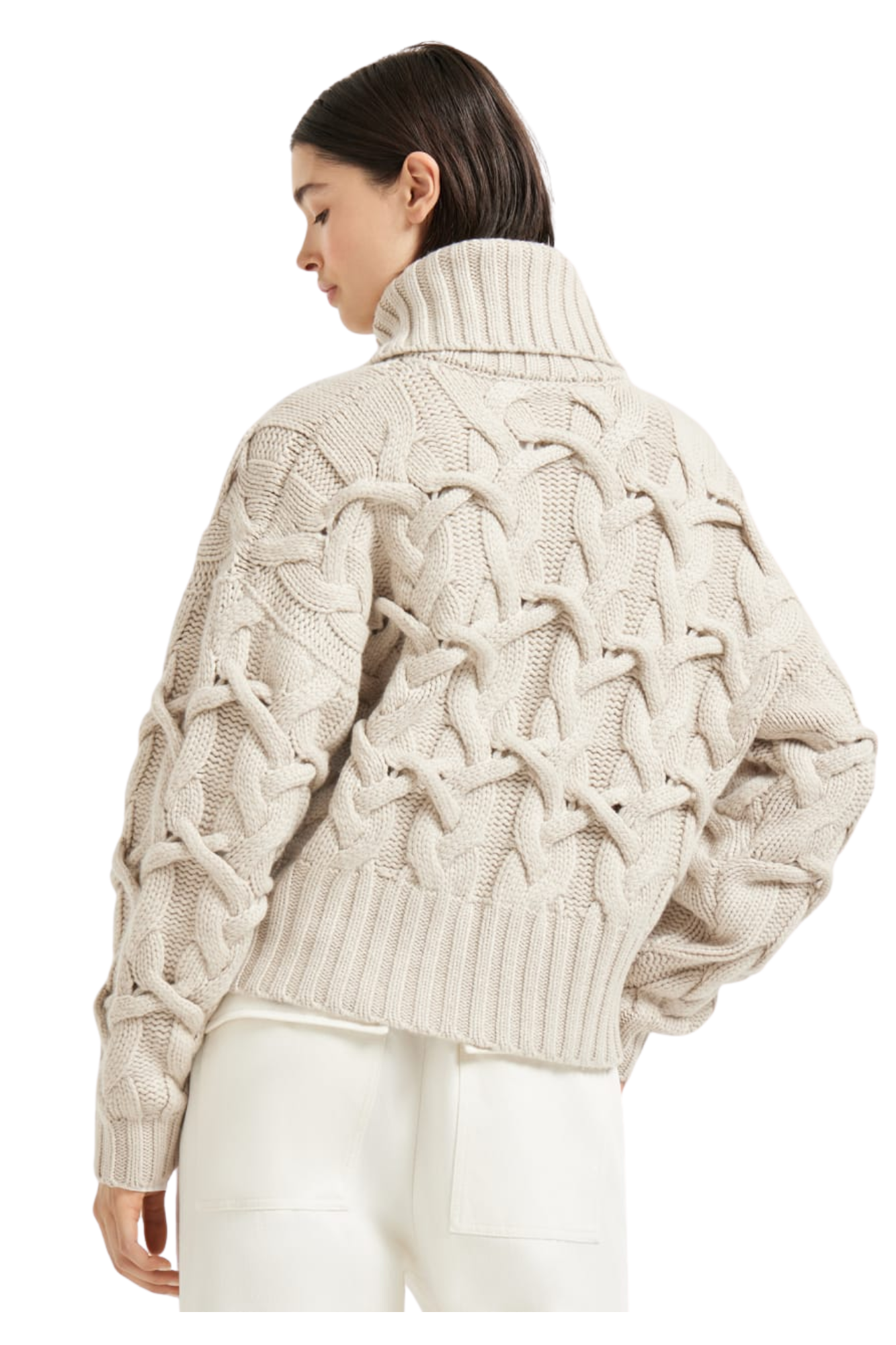 Brunello Cucinelli Women's Crisscross Cable Cardigan in Cashmere Feather Yarn