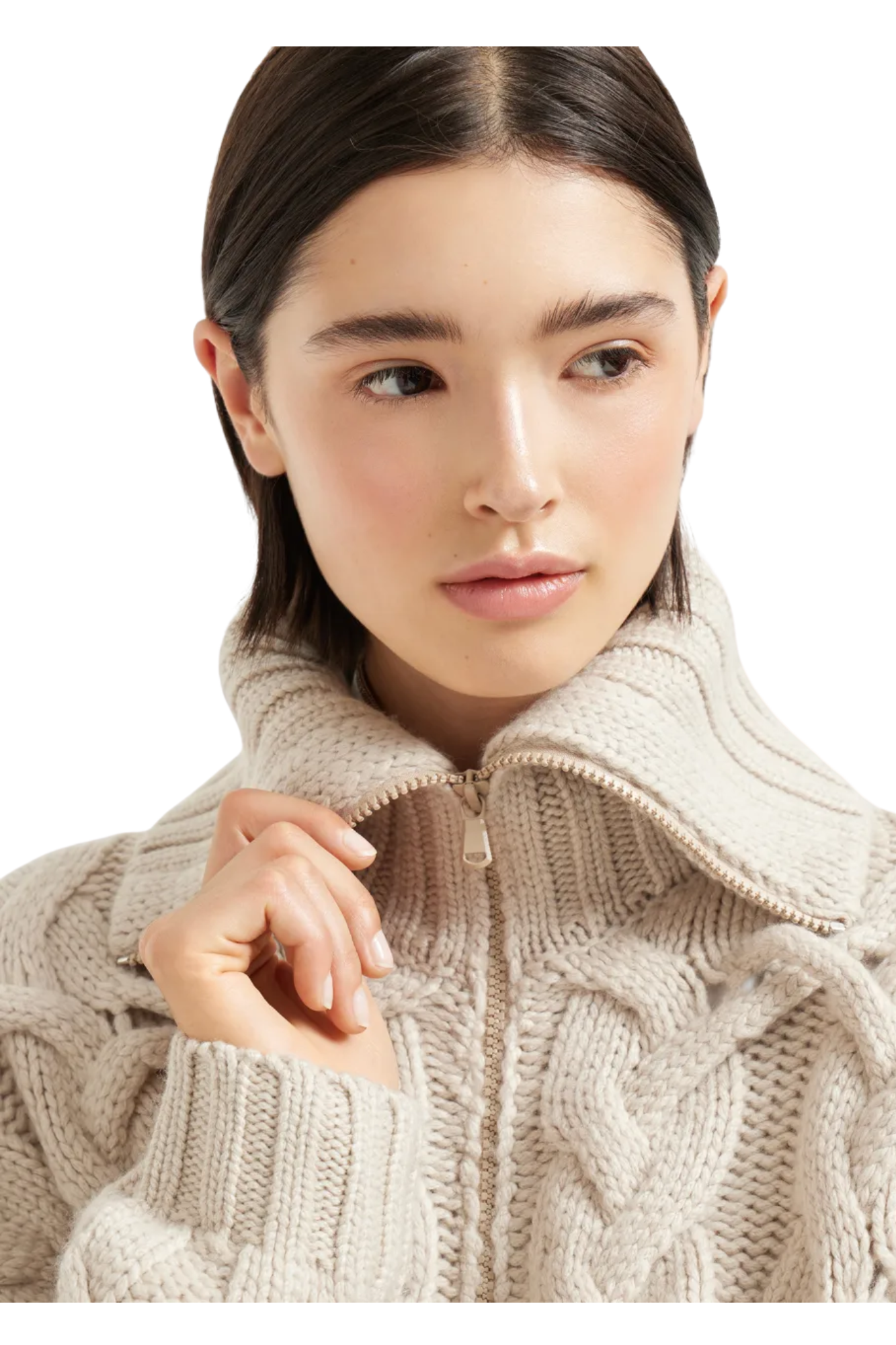 Brunello Cucinelli Women's Crisscross Cable Cardigan in Cashmere Feather Yarn