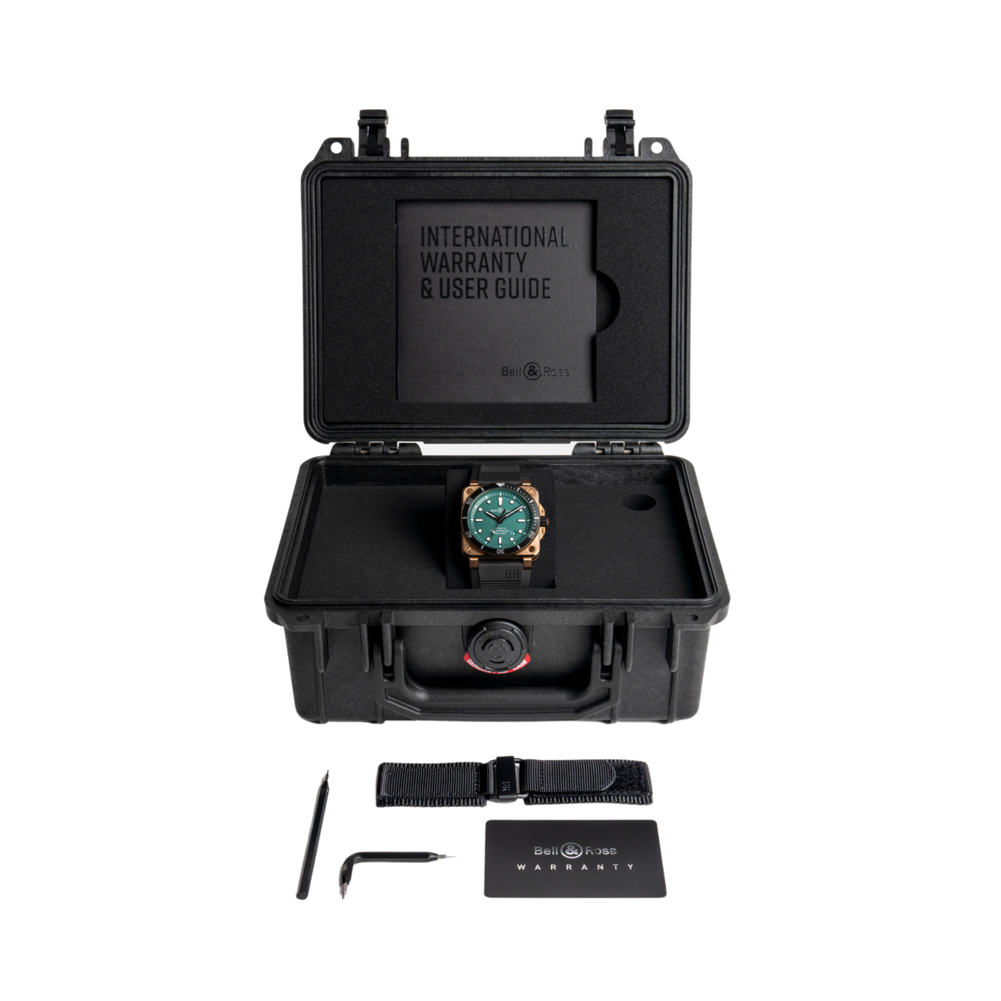 鐘 & Ross BR-03 潛水員黑 & 綠銅