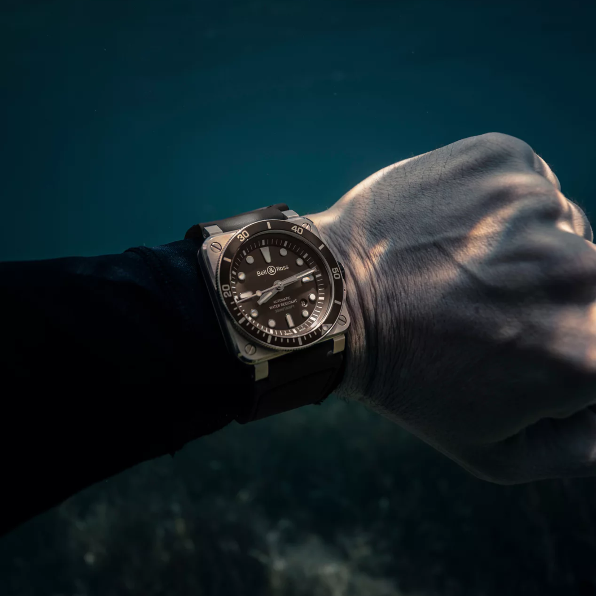 钟 & Ross BR 03-92 潜水员棕色青铜色