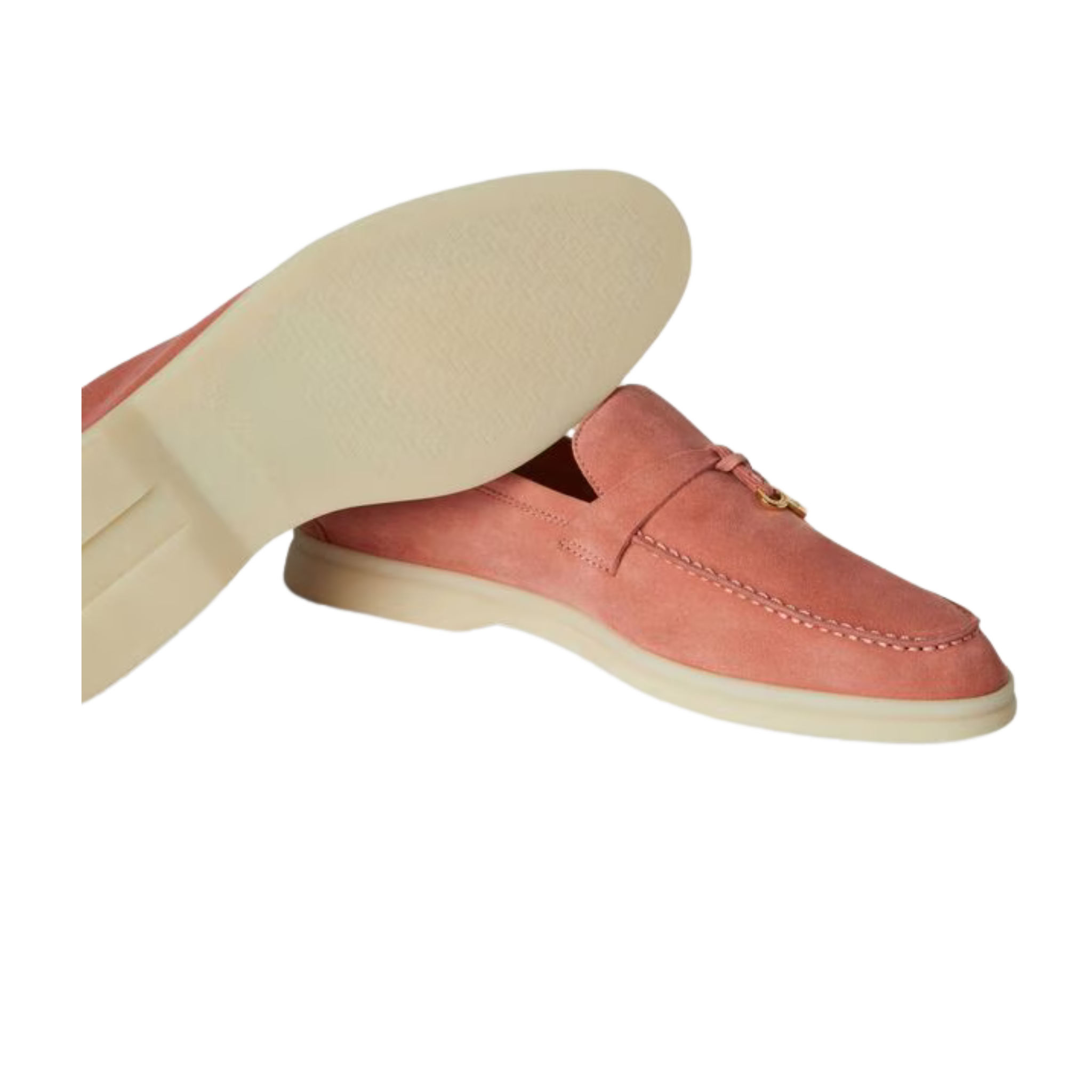 รองเท้าโลฟเฟอร์เดินเสน่ห์ฤดูร้อนของผู้หญิง Loro Piana (หนังกลับ)