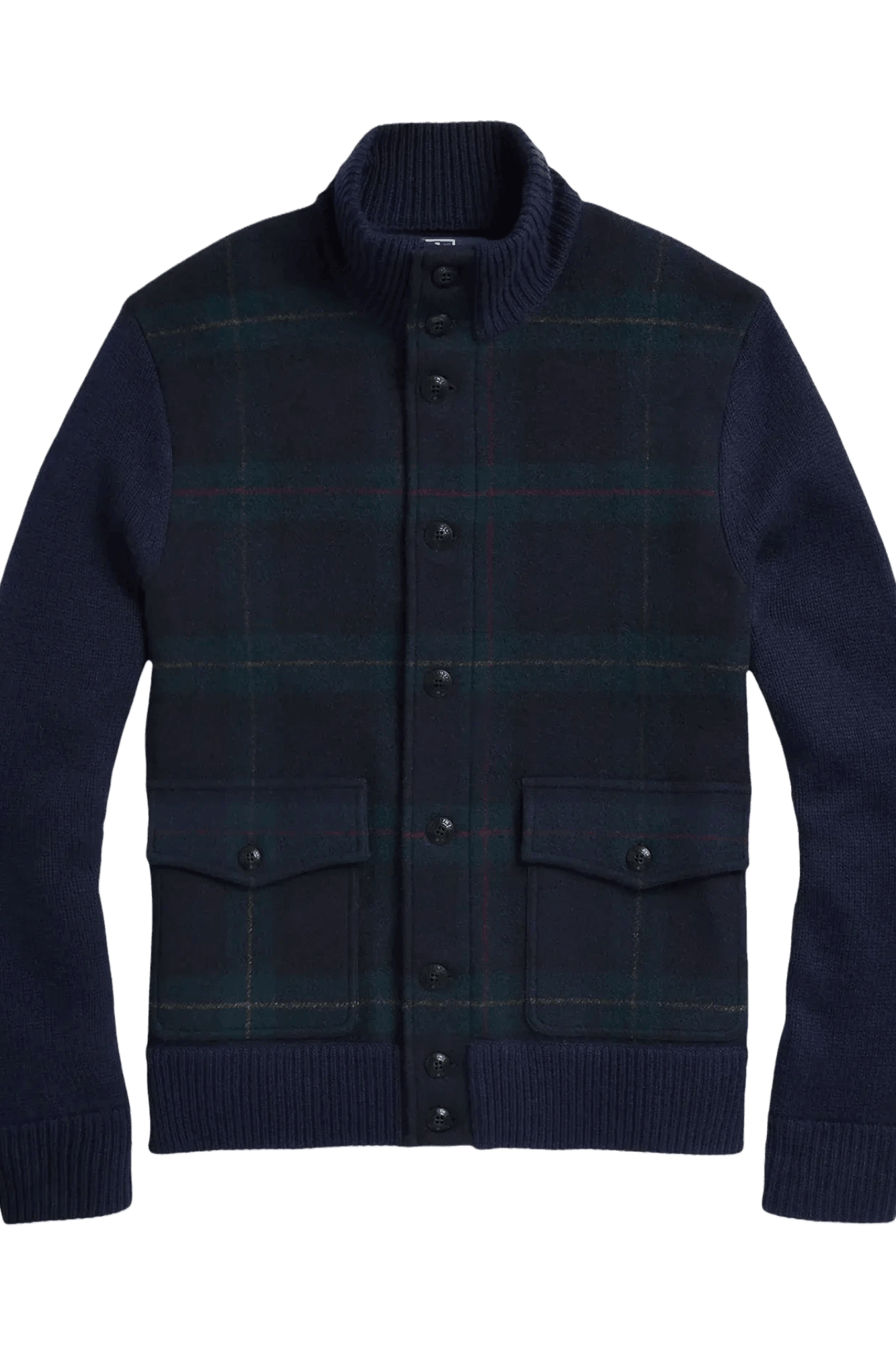 rALPH LAUREN メンズ ザ ポロ タータン ウール カーディガン