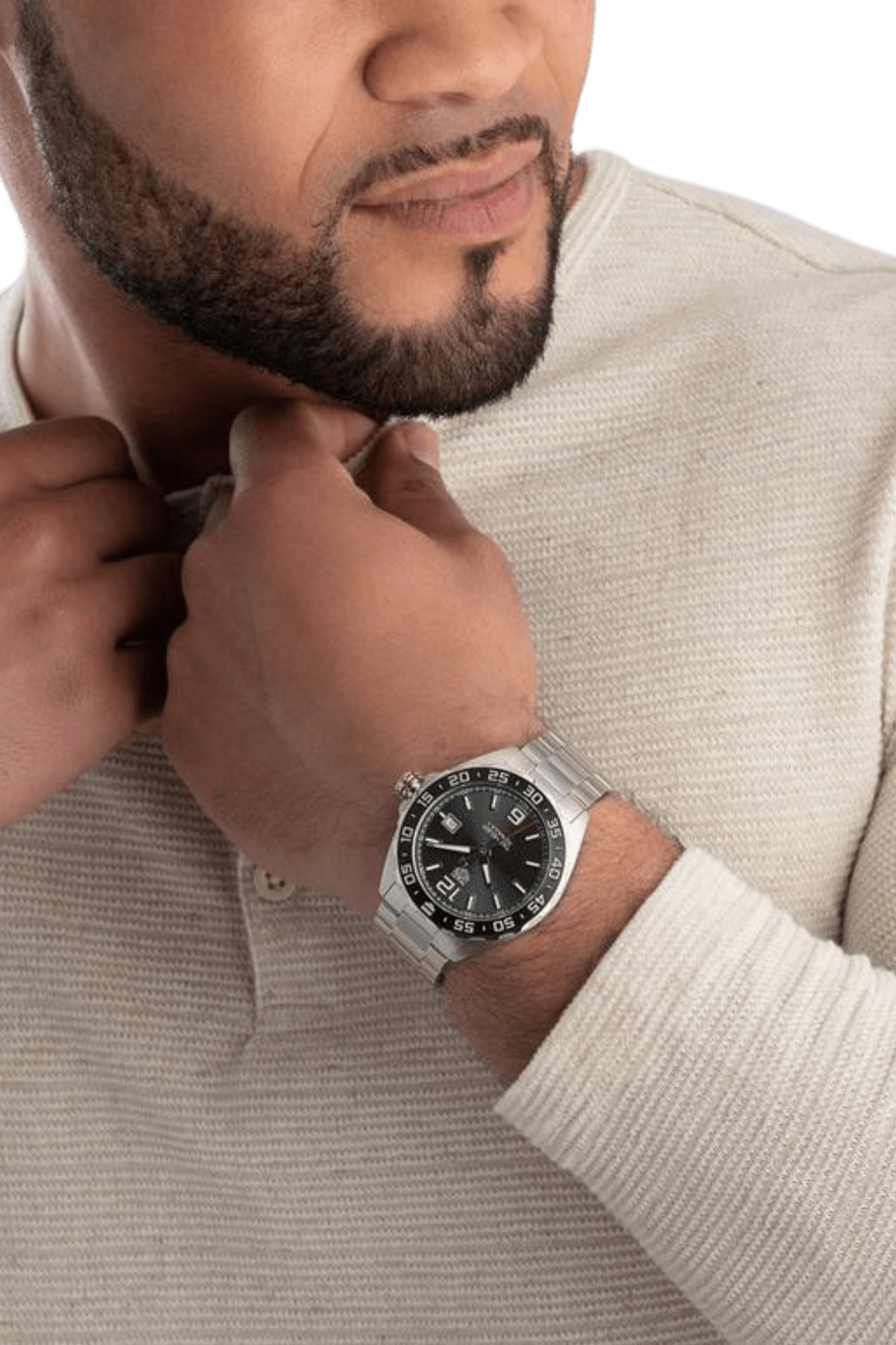 TAG Heuer Formula 1 Calibre 5 Automatic Men's Grey Steel Chronograph 43mm Watch