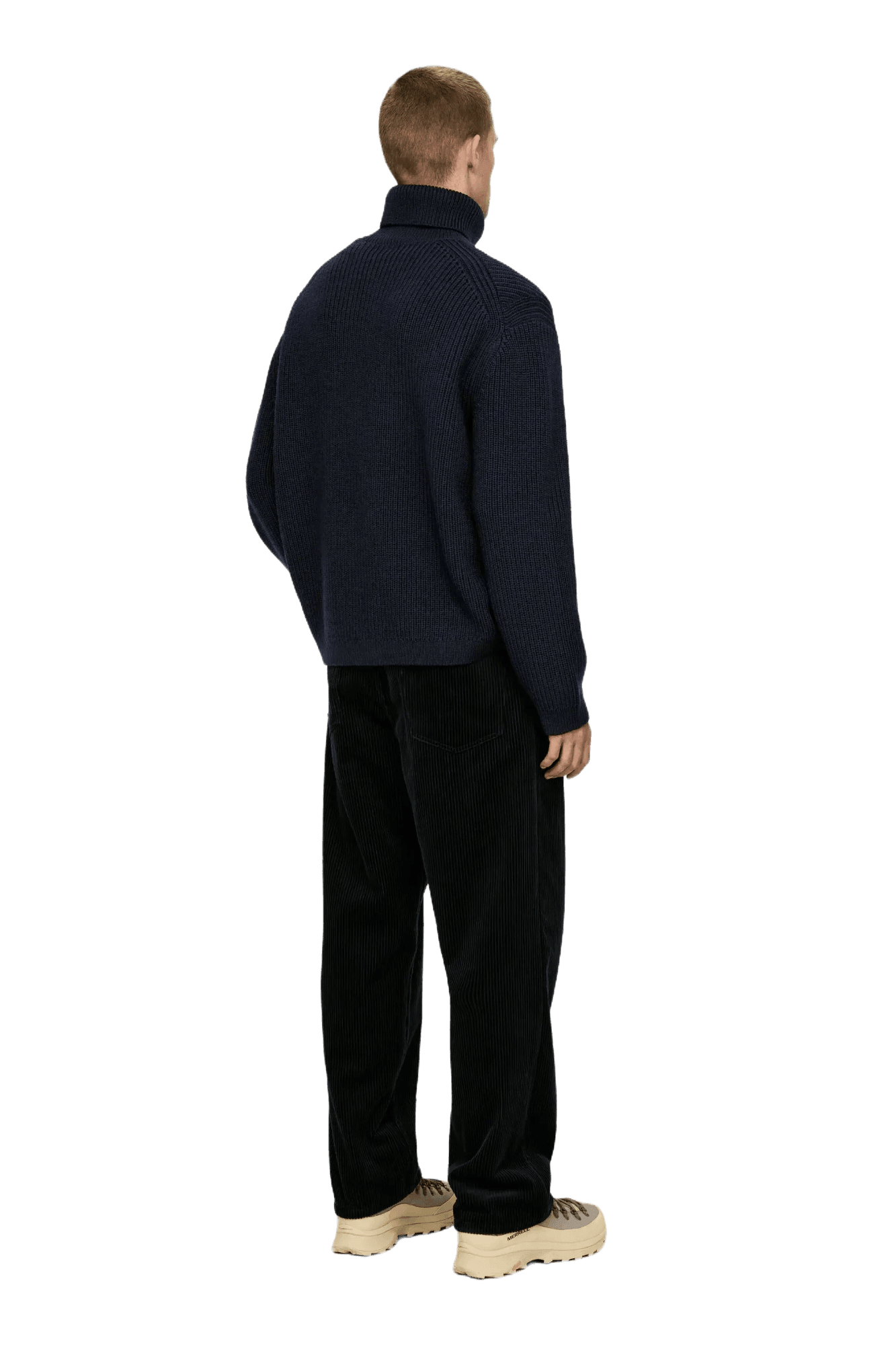 Arket Pull à col roulé en laine épaisse pour hommes