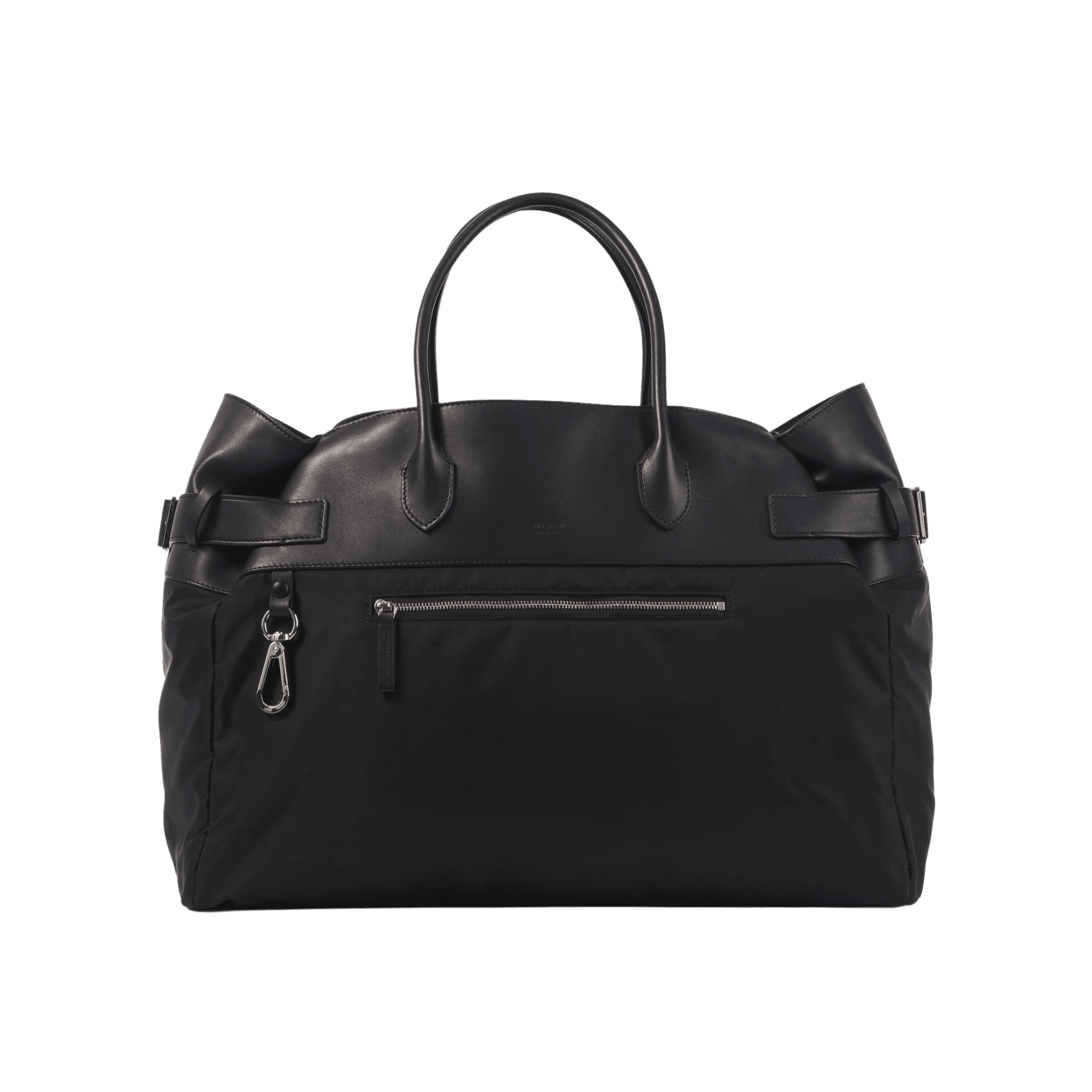 The Row Margaux 17 反扣皮革帆布托特包