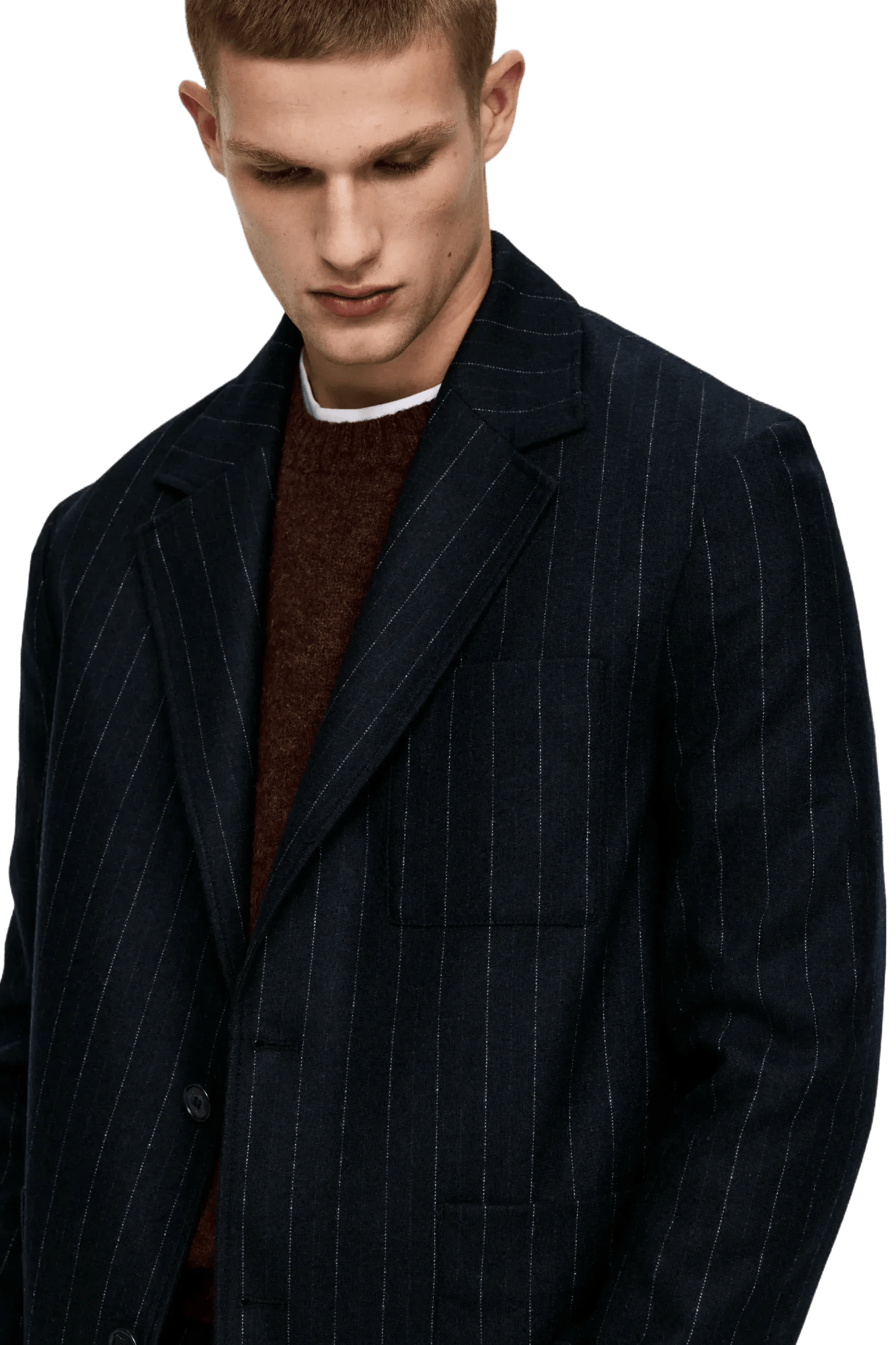 Arket Pull en laine à col rond pour homme