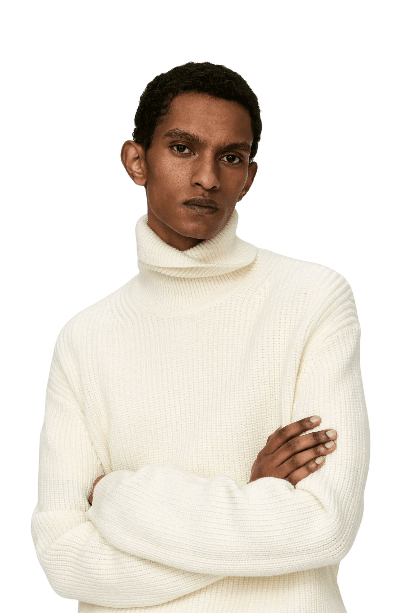 Arket Pull à col roulé en laine épaisse pour hommes