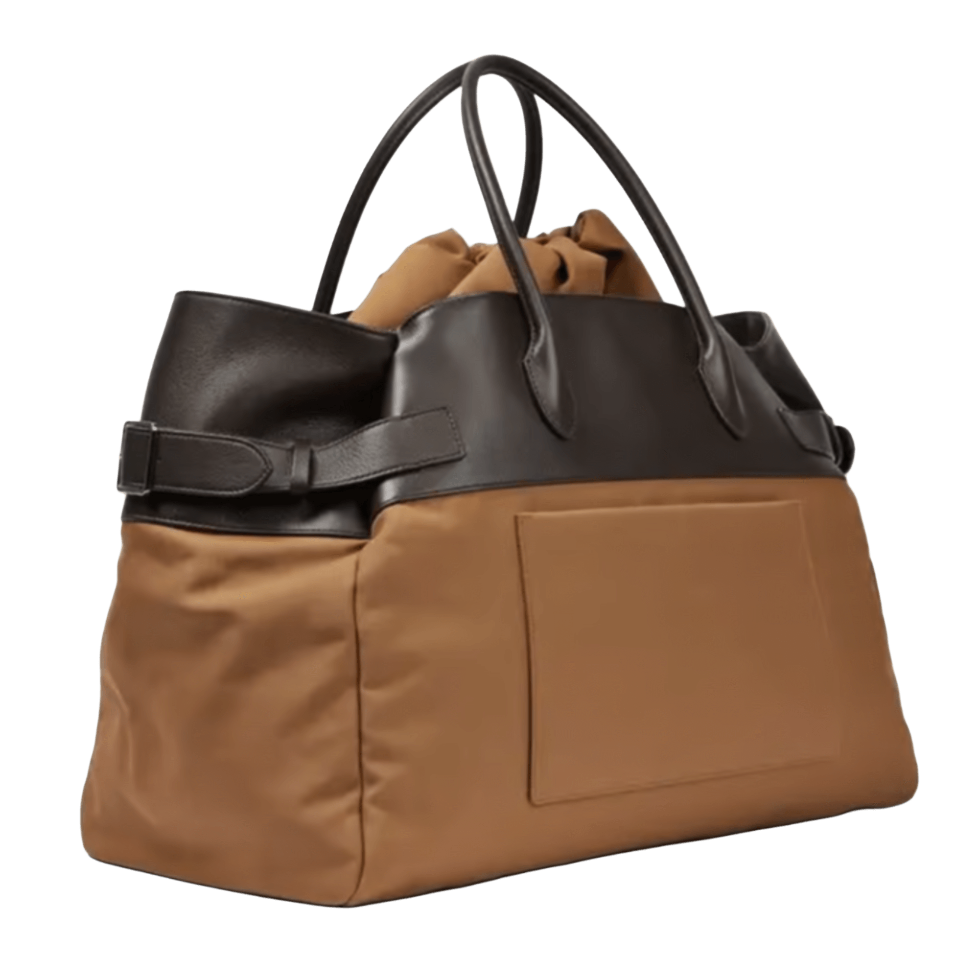 The Row Margaux 17 反扣皮革帆布托特包