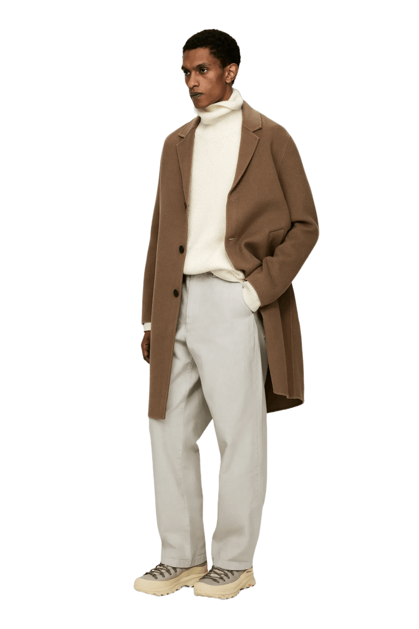 Arket Pull à col roulé en laine épaisse pour hommes