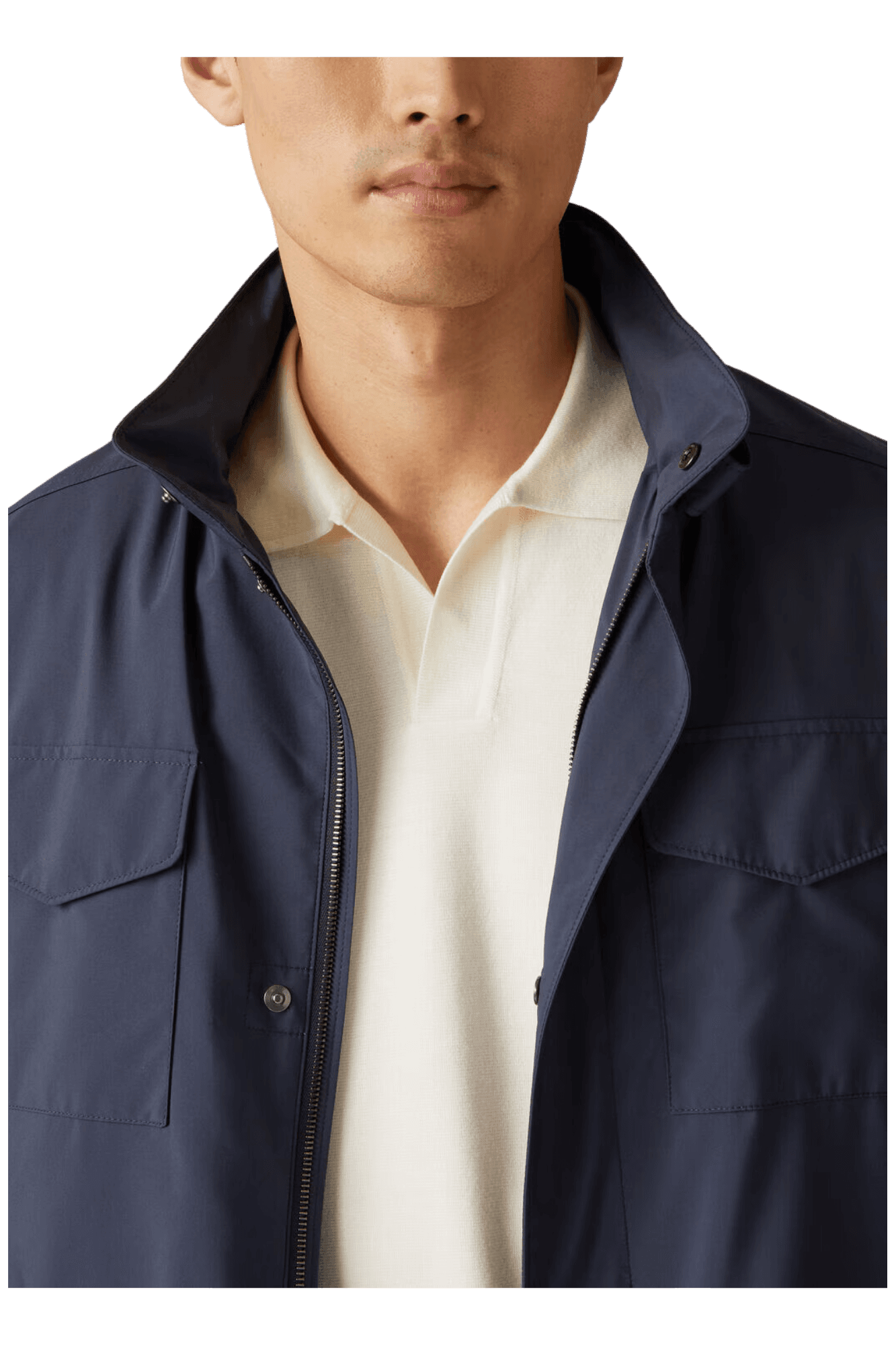 เสื้อโปโลผู้ชายไม่มีกระดุม Loro Piana