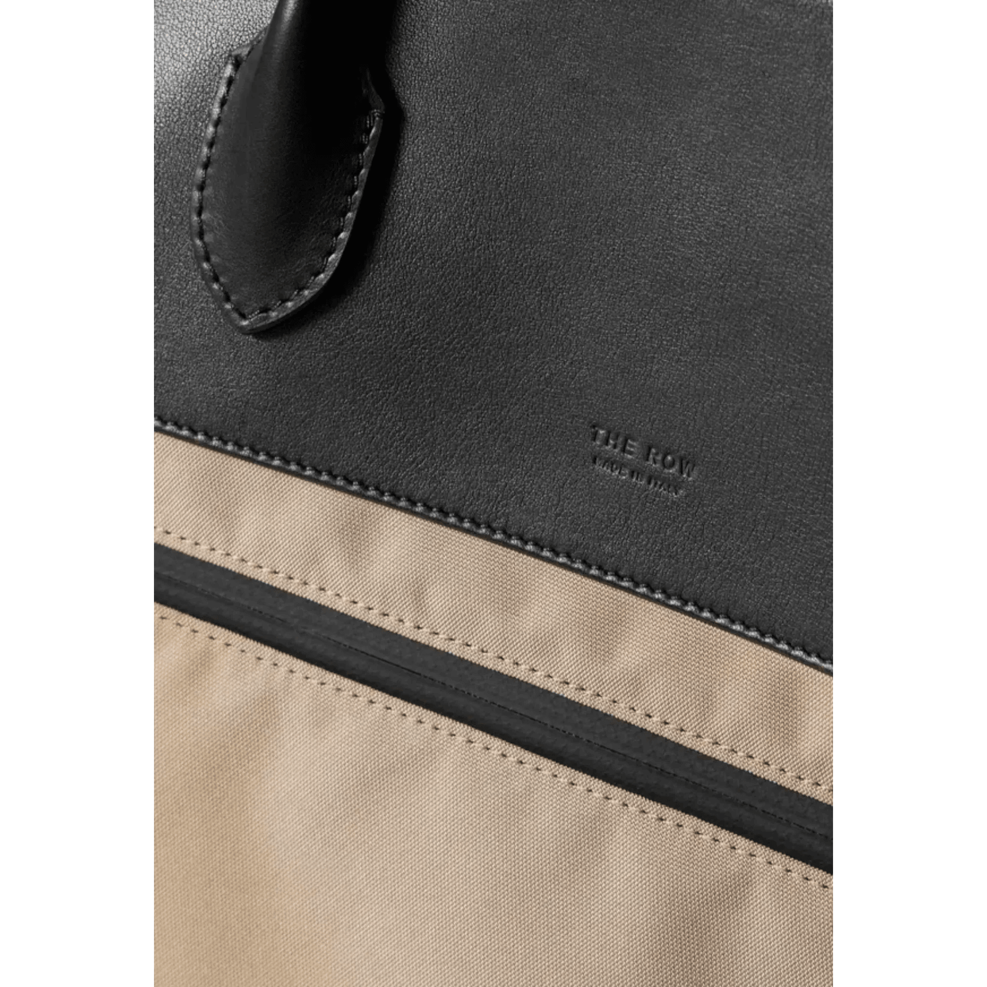 The Row Margaux 17 反扣皮革帆布托特包