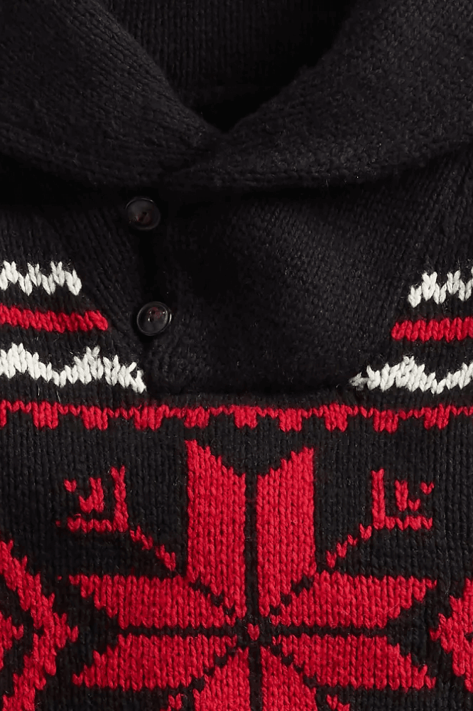 RALPH LAUREN Pull en coton mélangé flocon de neige pour homme